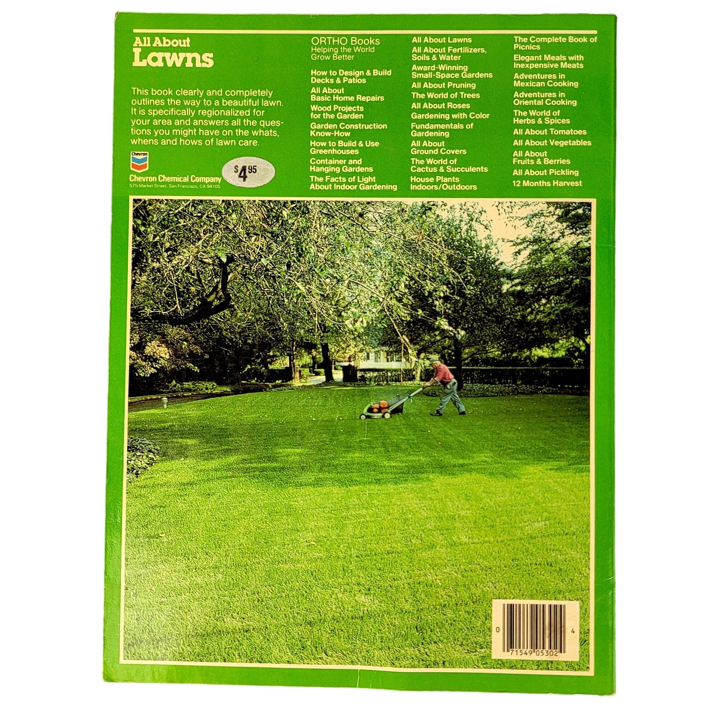 Vintage 70s Ortho Book Lot All About Roses Lawns Garden How To Guide Green Grass