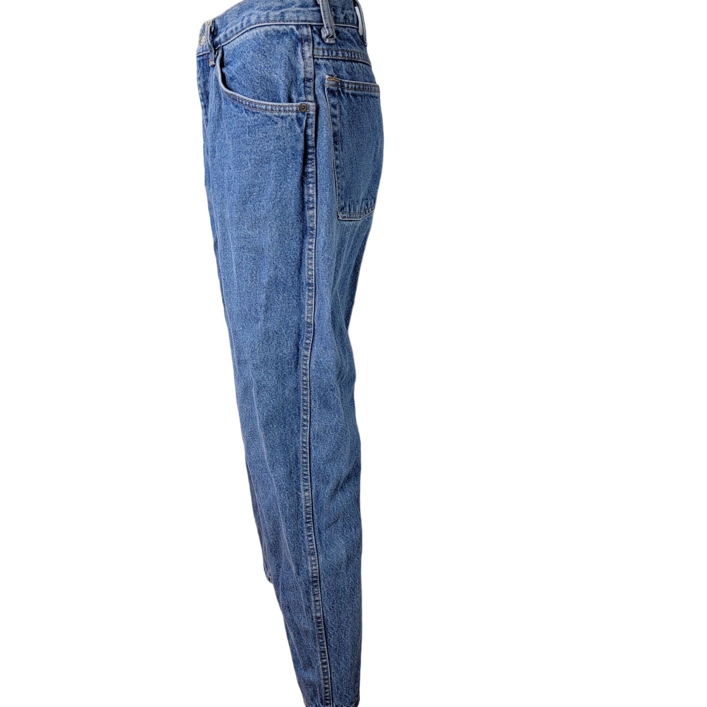 HIS Blue Jeans Women 32 x 30 Vintage 90s Relaxed Straight Leg Denim High Rise 10
