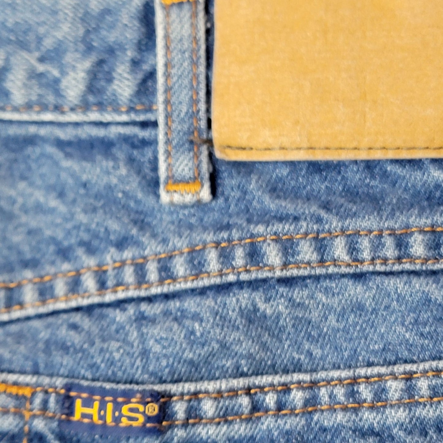HIS Blue Jeans Women 32 x 30 Vintage 90s Relaxed Straight Leg Denim High Rise 10