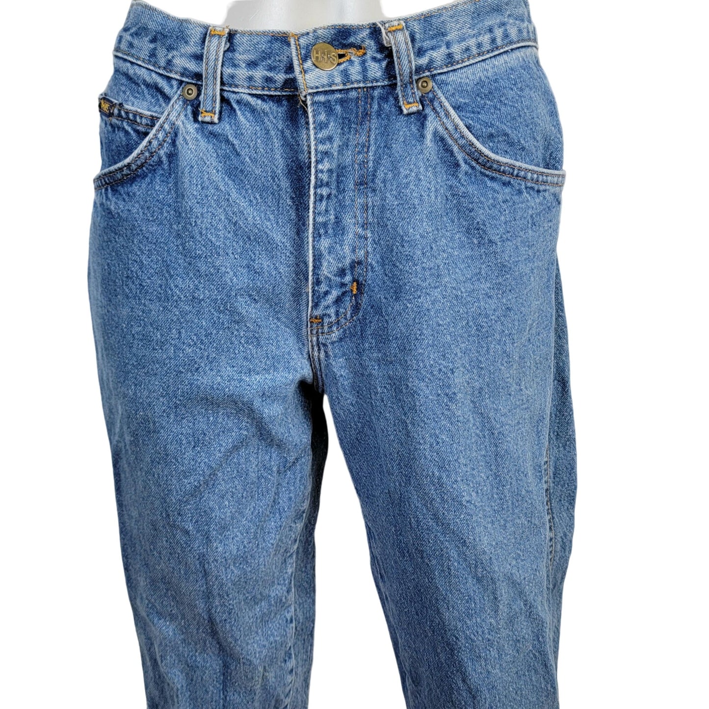HIS Blue Jeans Women 32 x 30 Vintage 90s Relaxed Straight Leg Denim High Rise 10