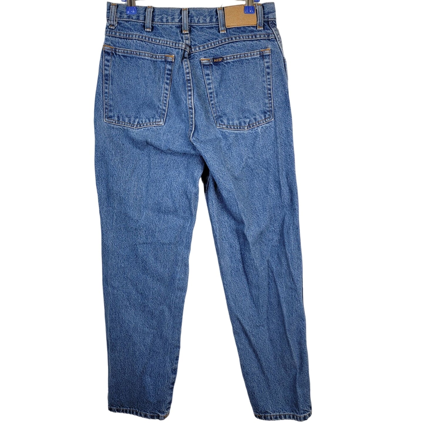 HIS Blue Jeans Women 32 x 30 Vintage 90s Relaxed Straight Leg Denim High Rise 10