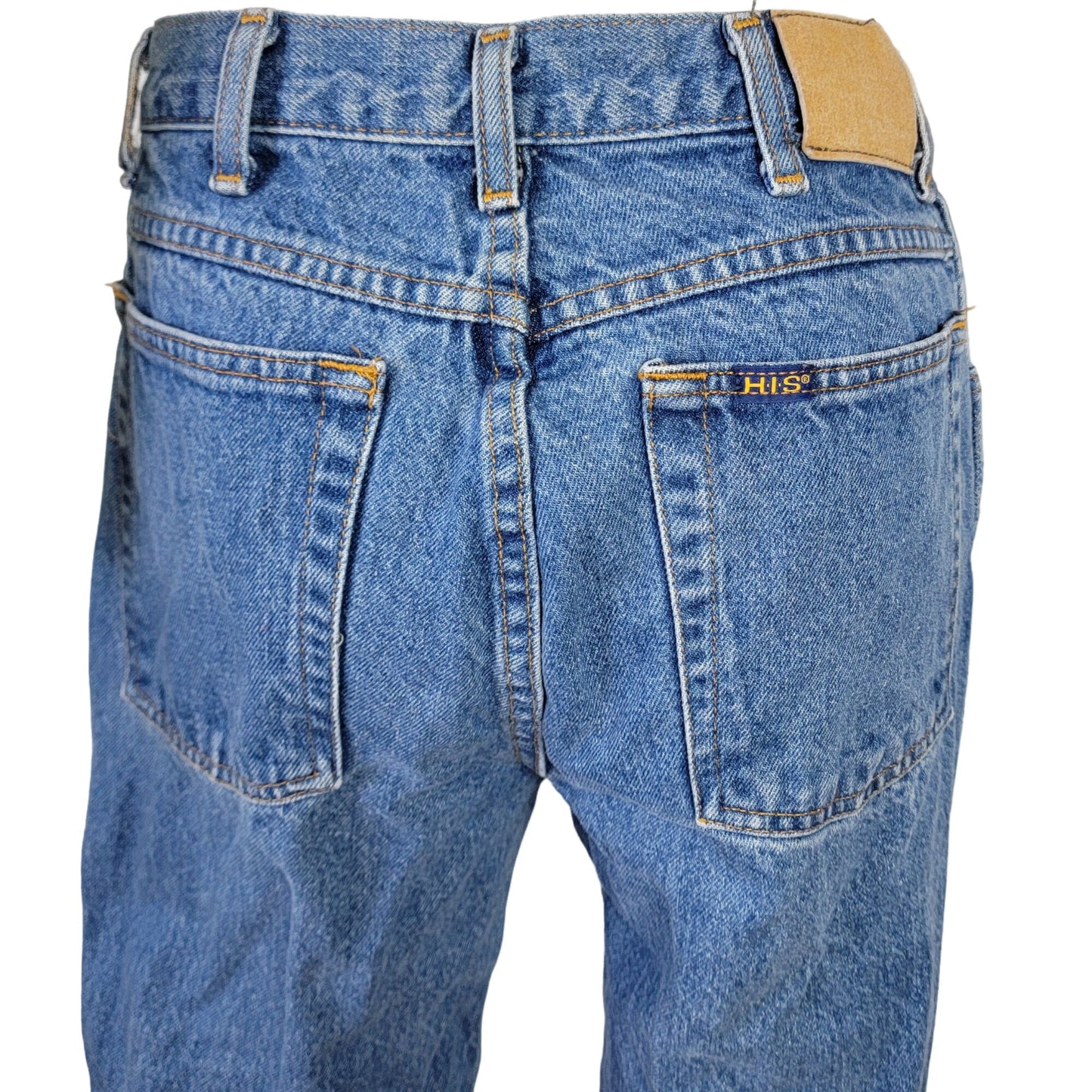HIS Blue Jeans Women 32 x 30 Vintage 90s Relaxed Straight Leg Denim High Rise 10