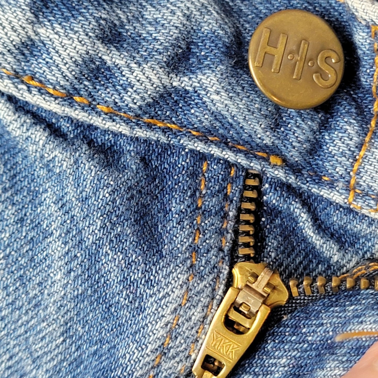 HIS Blue Jeans Women 32 x 30 Vintage 90s Relaxed Straight Leg Denim High Rise 10