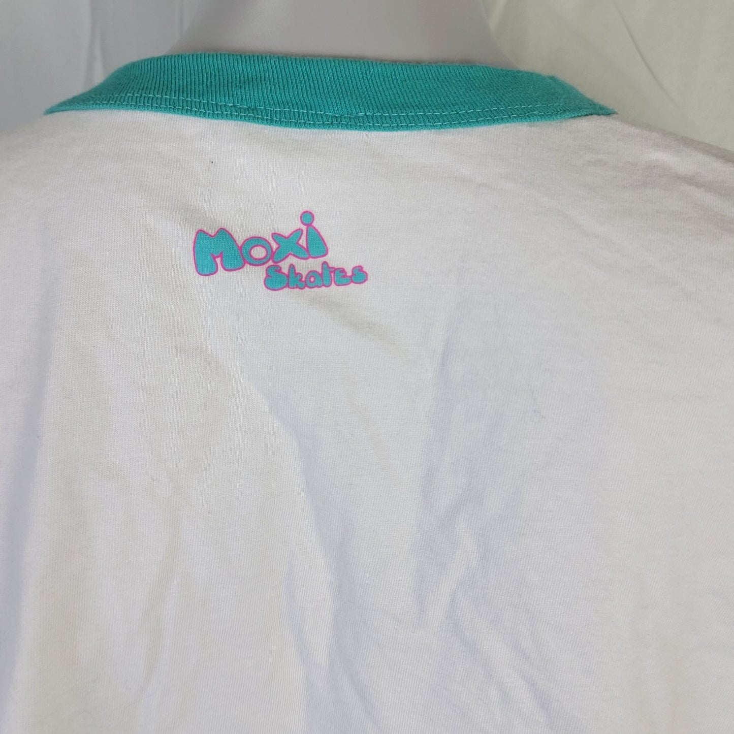 Forever 21 x Moxi Skates Collab Crop Shirt Women Large Ringer
