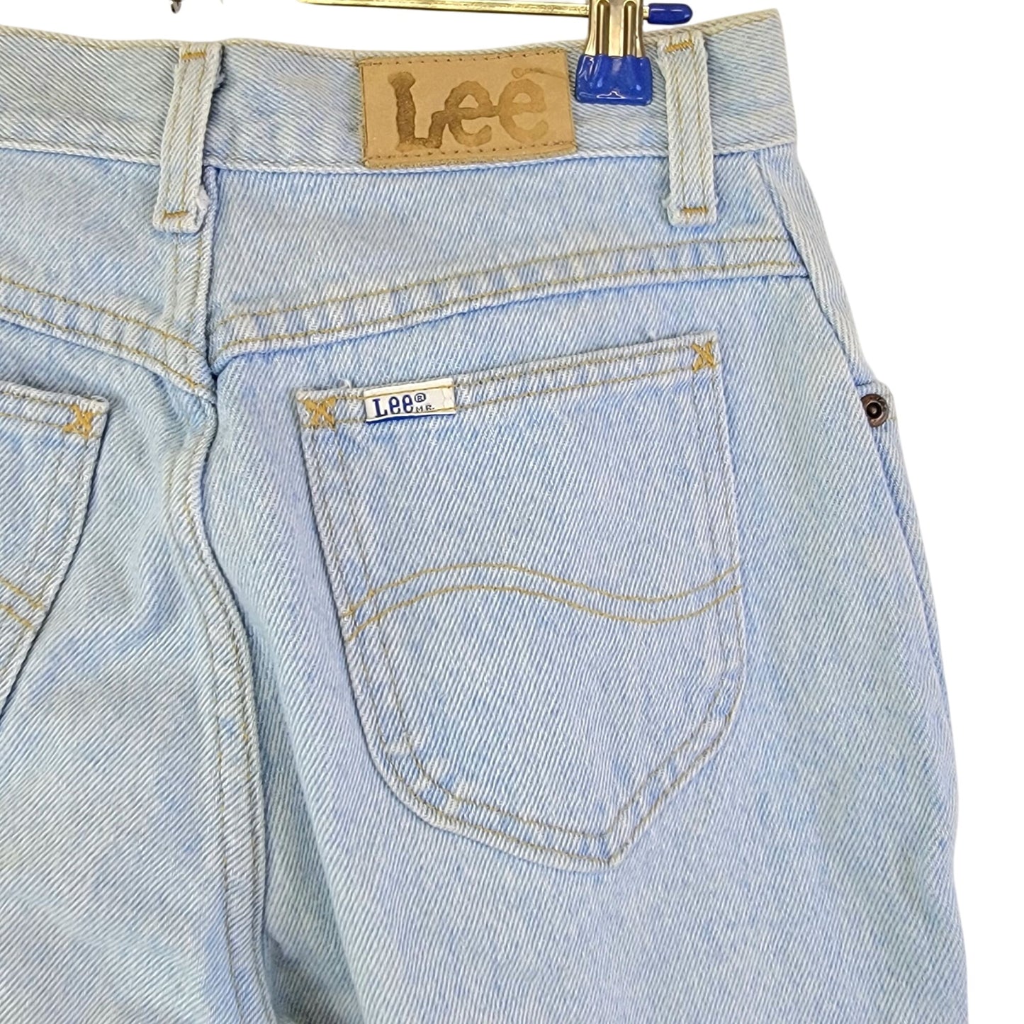 Lee Jeans 27 X 30 Vintage 90s Light Wash Denim High Rise Straight Leg Child 16