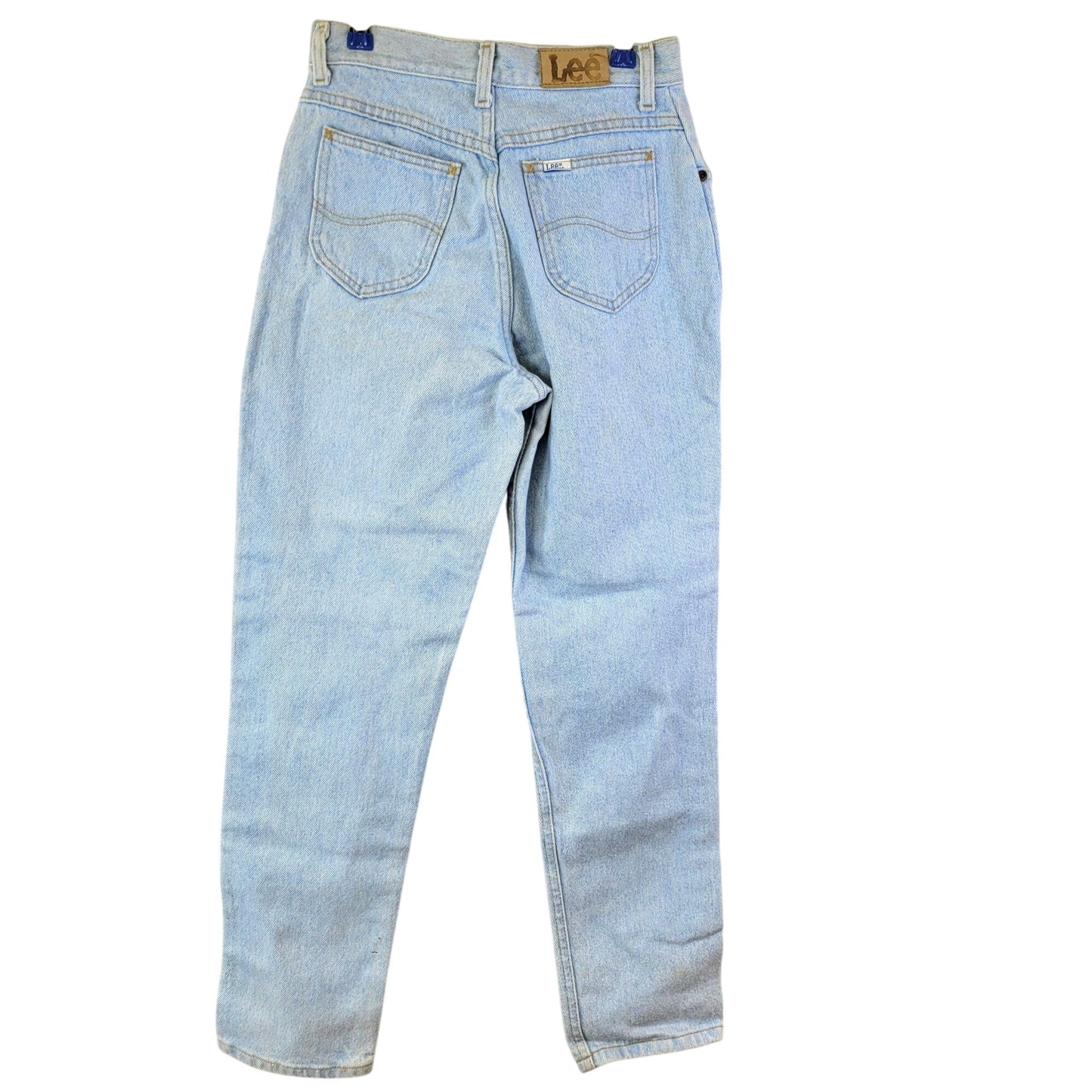Lee Jeans 27 X 30 Vintage 90s Light Wash Denim High Rise Straight Leg Child 16
