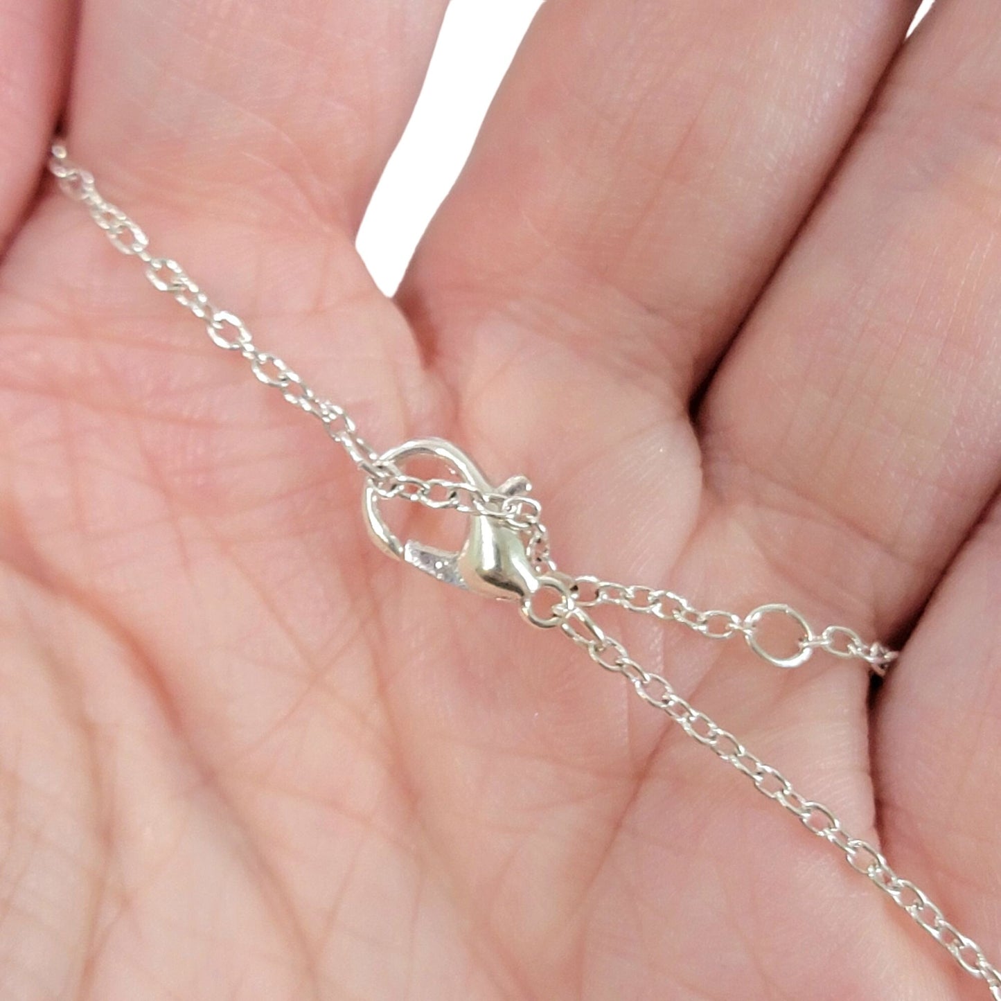 Rainbow Quart Pendant Necklace Silver Adjustable Chain Women Jewelry New