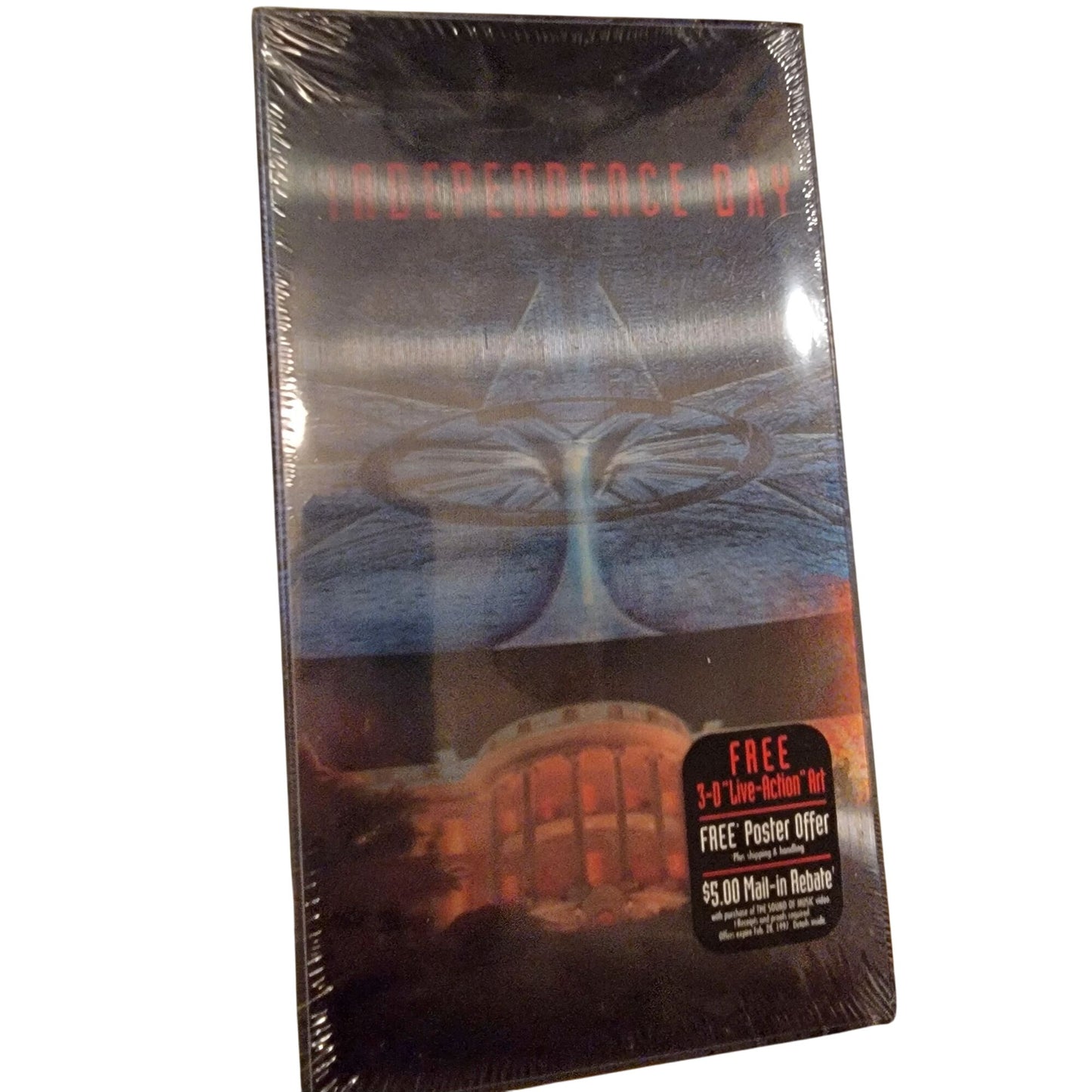 Vintage 90s Independence Day VHS Movie Tape New Sealed Media Will Smith Action