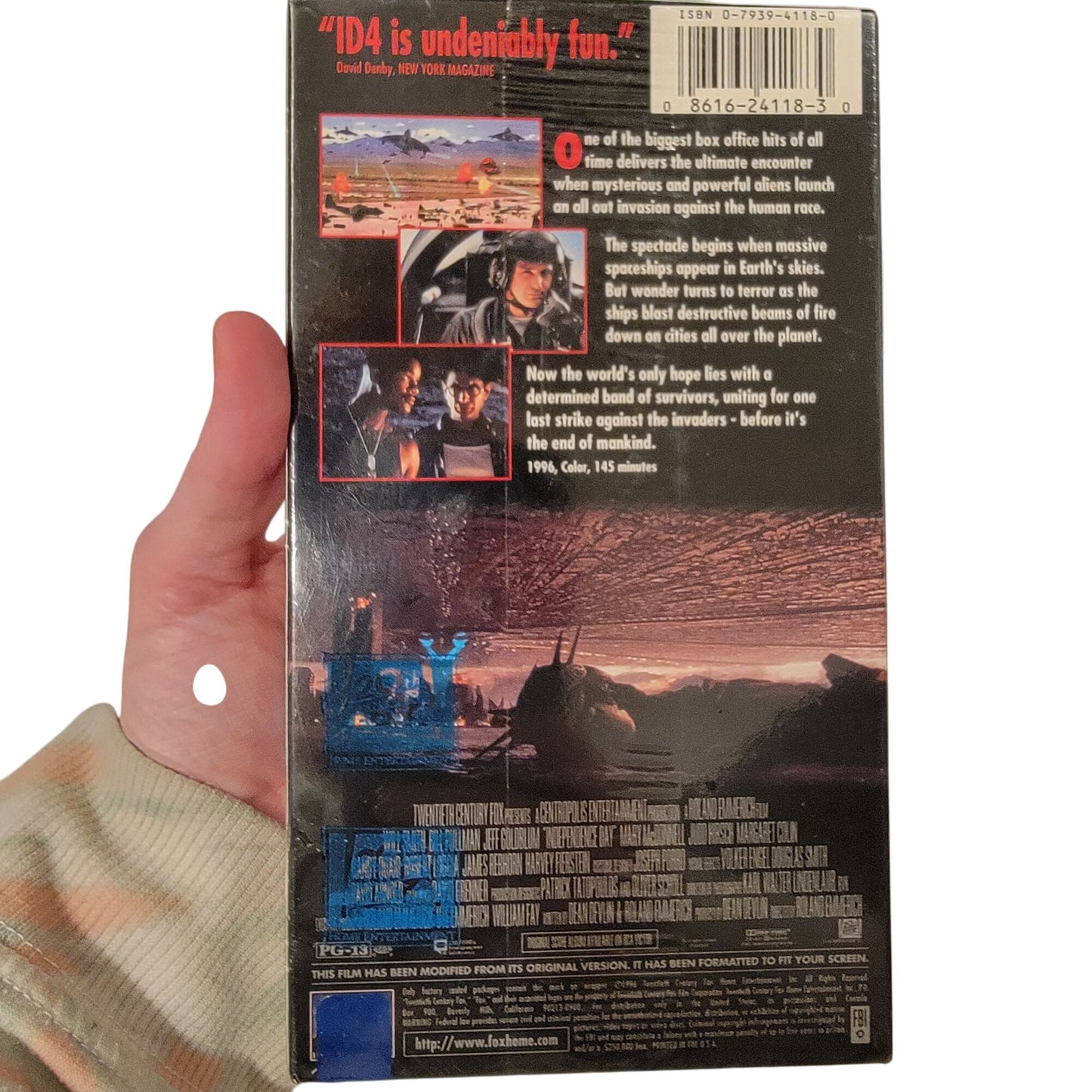 Vintage 90s Independence Day VHS Movie Tape New Sealed Media Will Smith Action