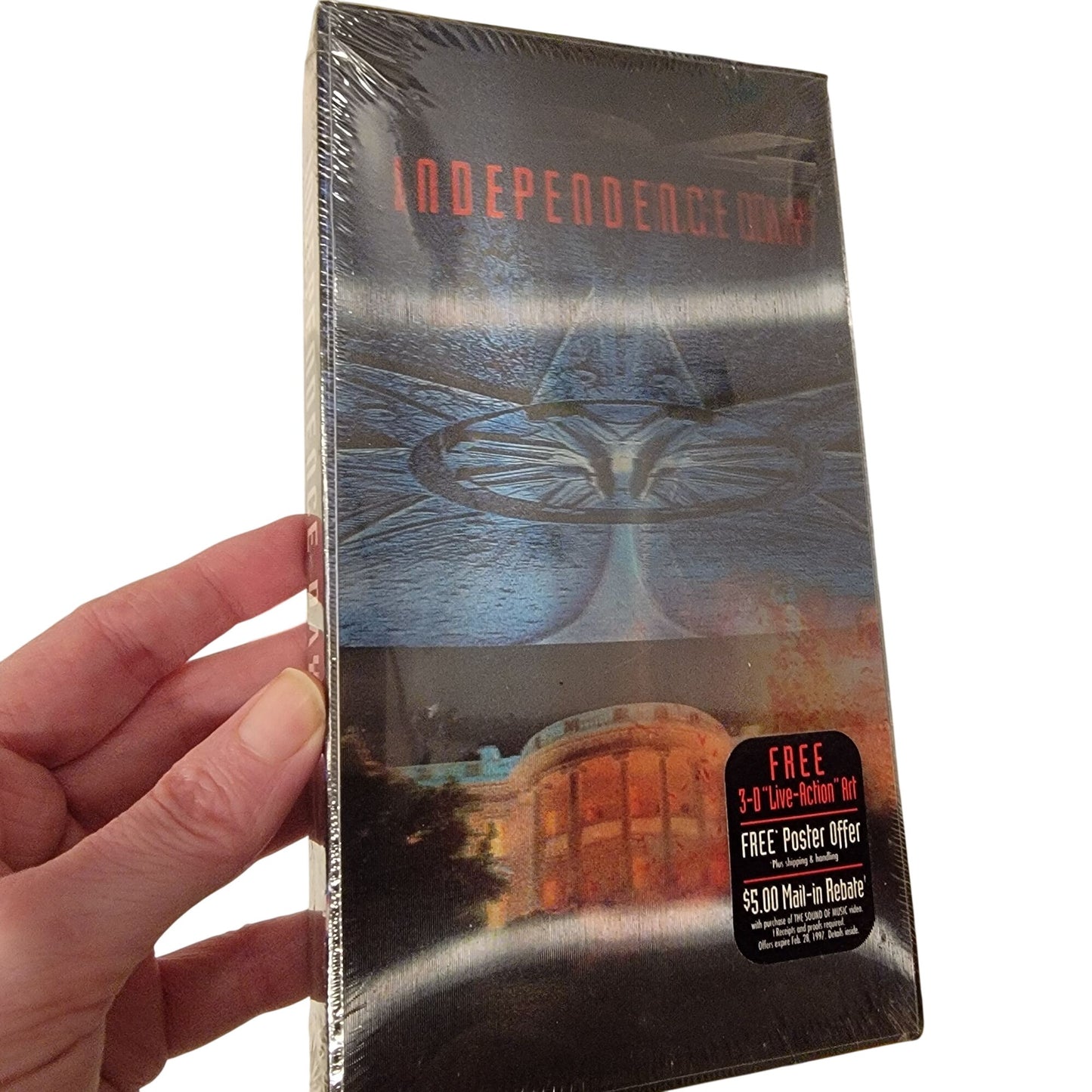 Vintage 90s Independence Day VHS Movie Tape New Sealed Media Will Smith Action