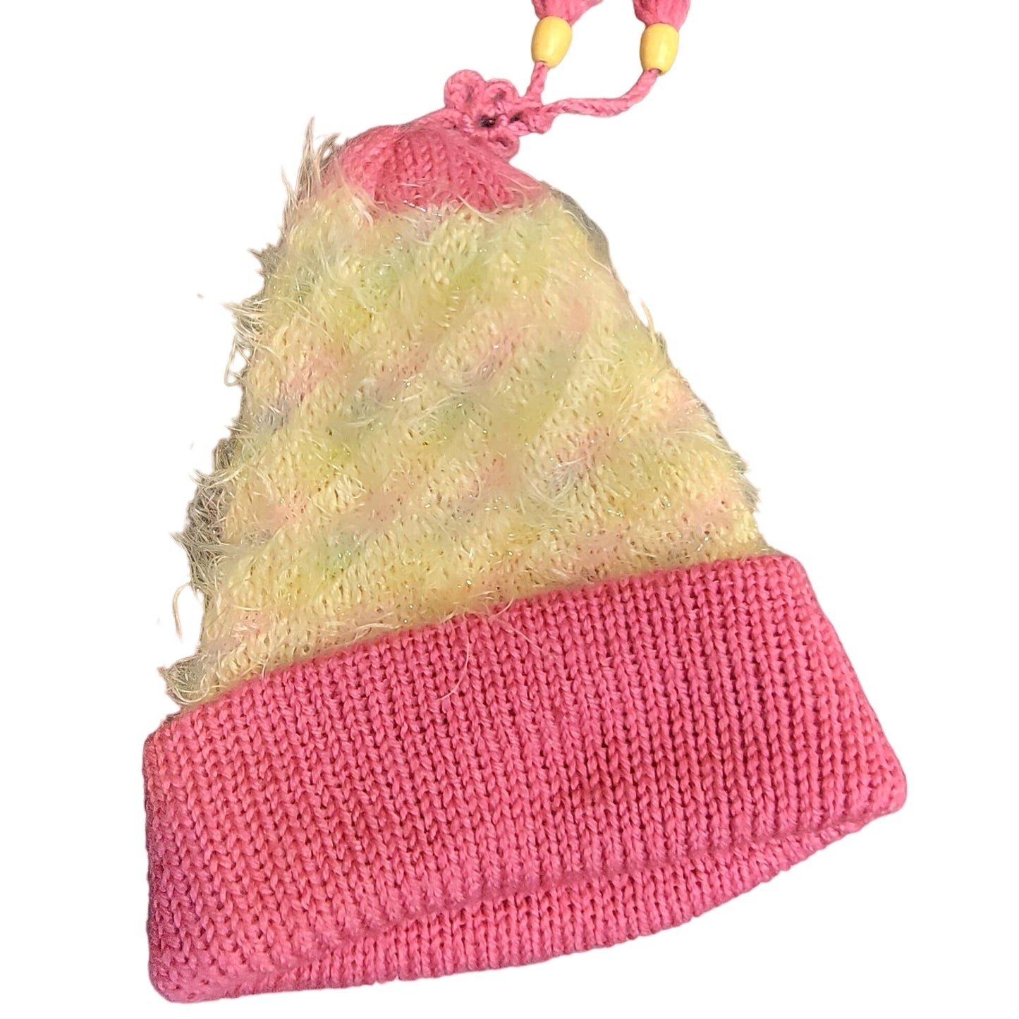 Colorful Pastel Metallic Beanie Cap Women One Size Fringe Crochet Butterfly Hat