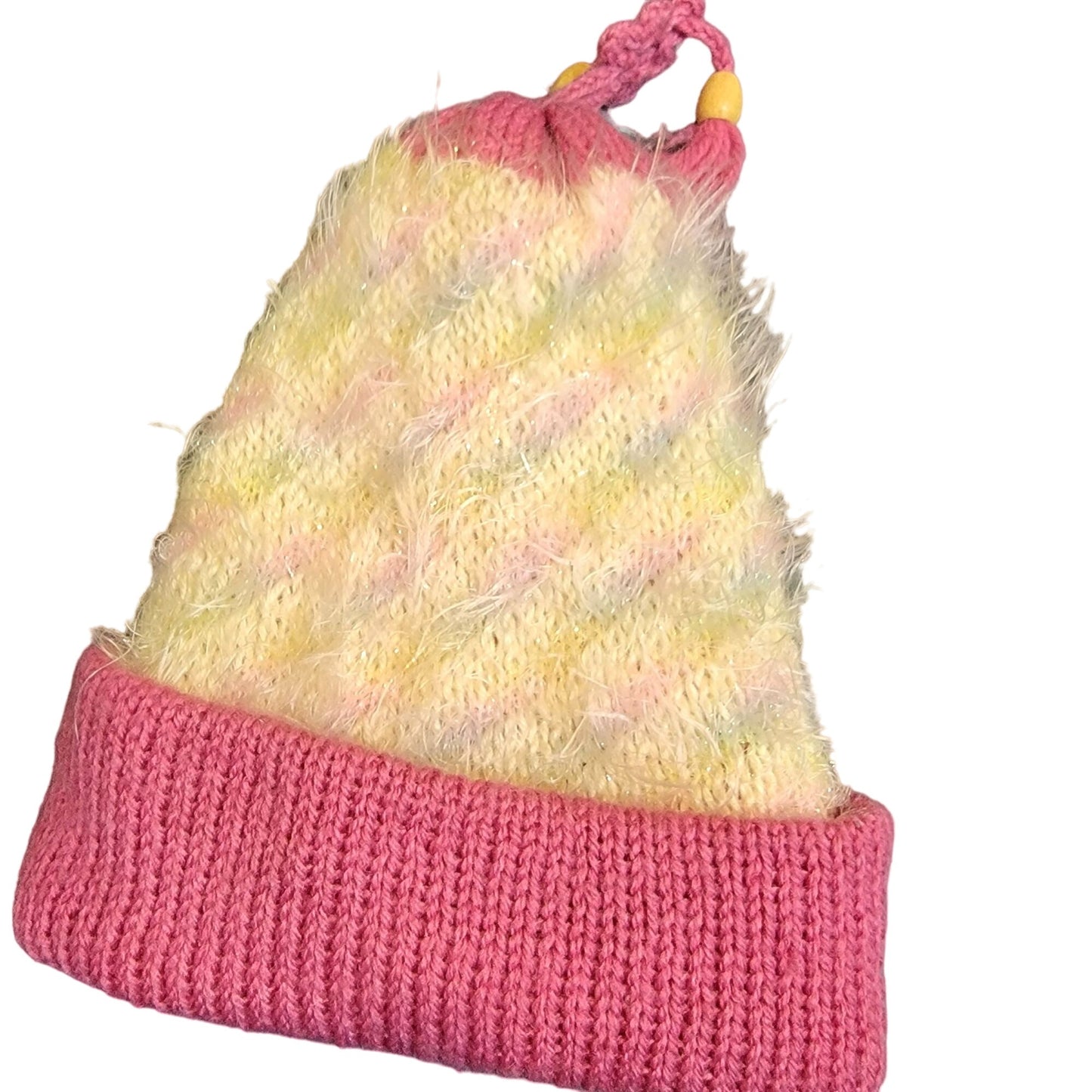 Colorful Pastel Metallic Beanie Cap Women One Size Fringe Crochet Butterfly Hat