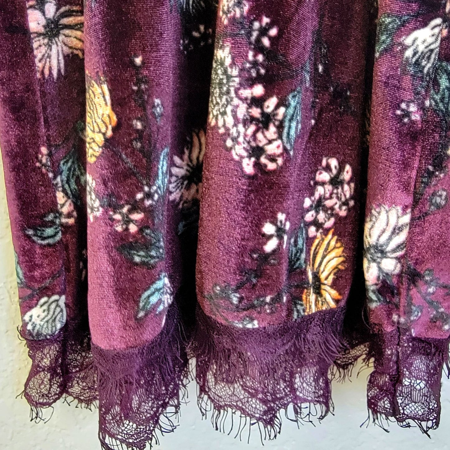 Wallflower Vintage 90s Floral Velvet Tank Women Small Shirt