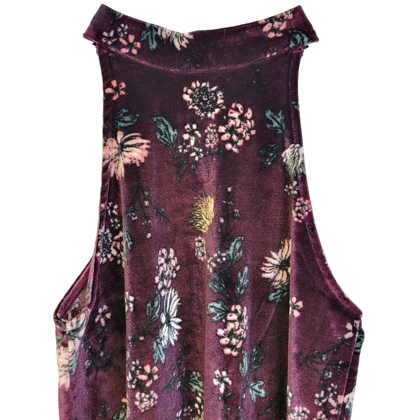 Wallflower Vintage 90s Floral Velvet Tank Women Small Shirt