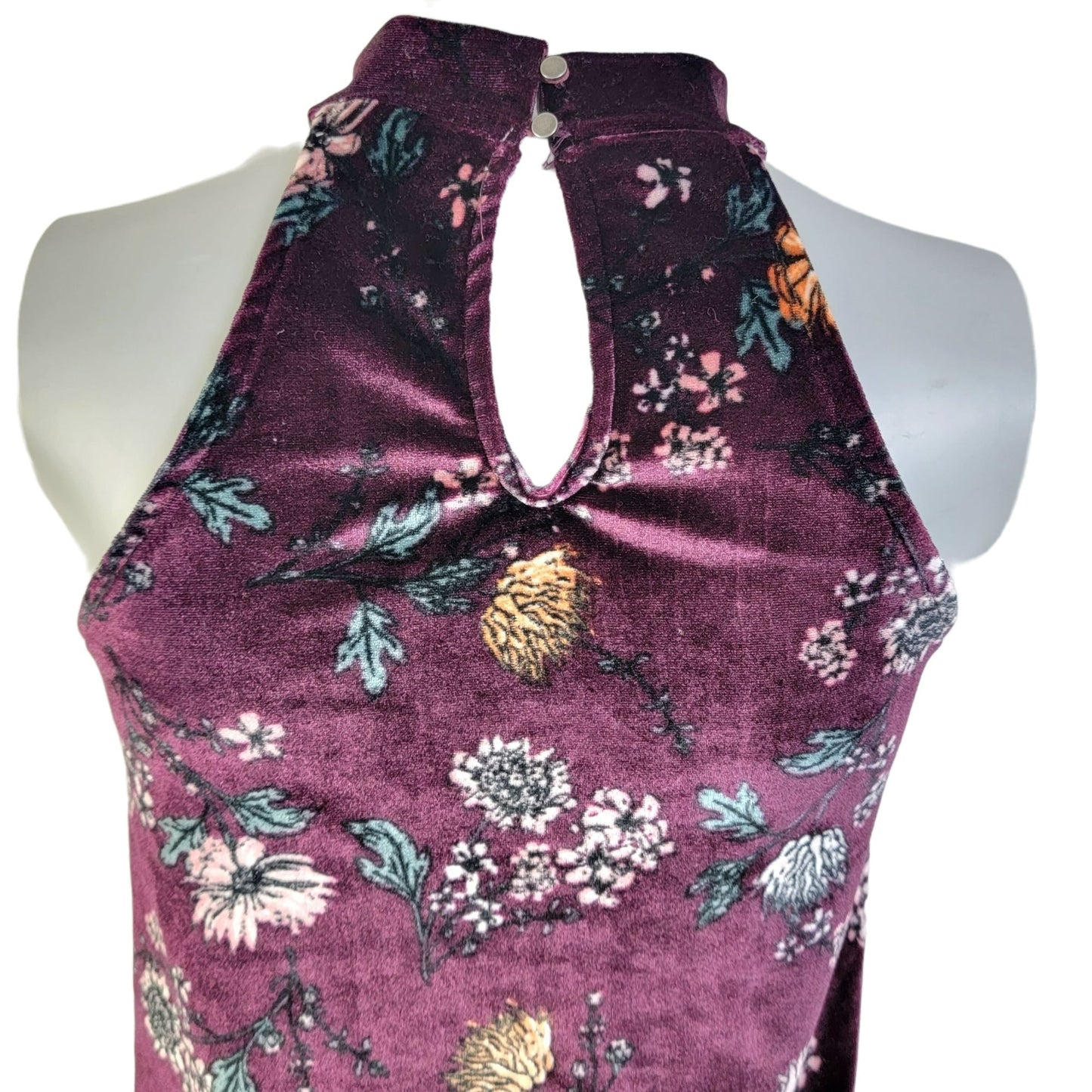 Wallflower Vintage 90s Floral Velvet Tank Women Small Shirt