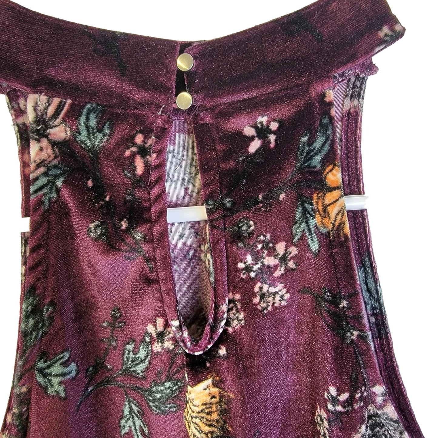 Wallflower Vintage 90s Floral Velvet Tank Women Small Shirt