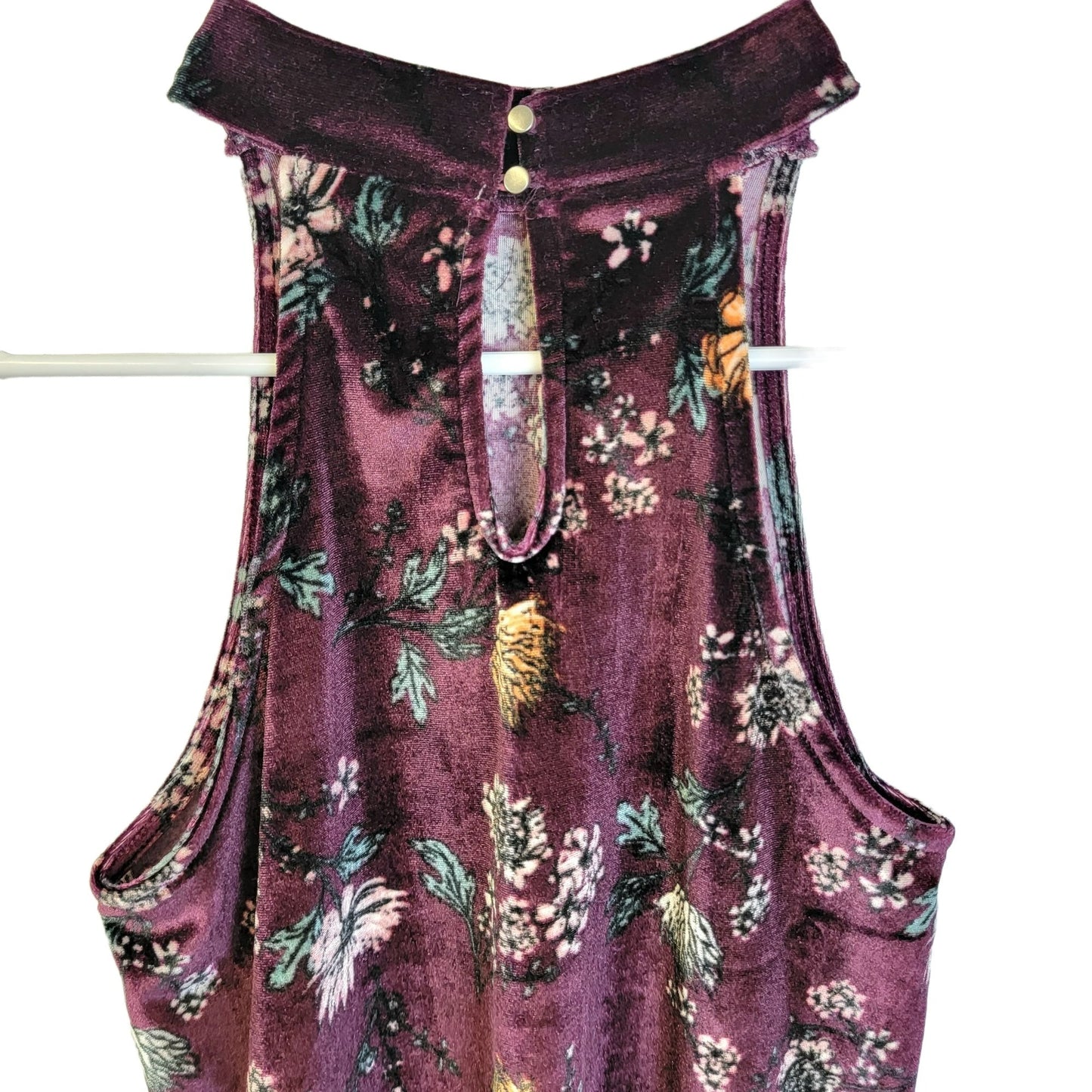 Wallflower Vintage 90s Floral Velvet Tank Women Small Shirt