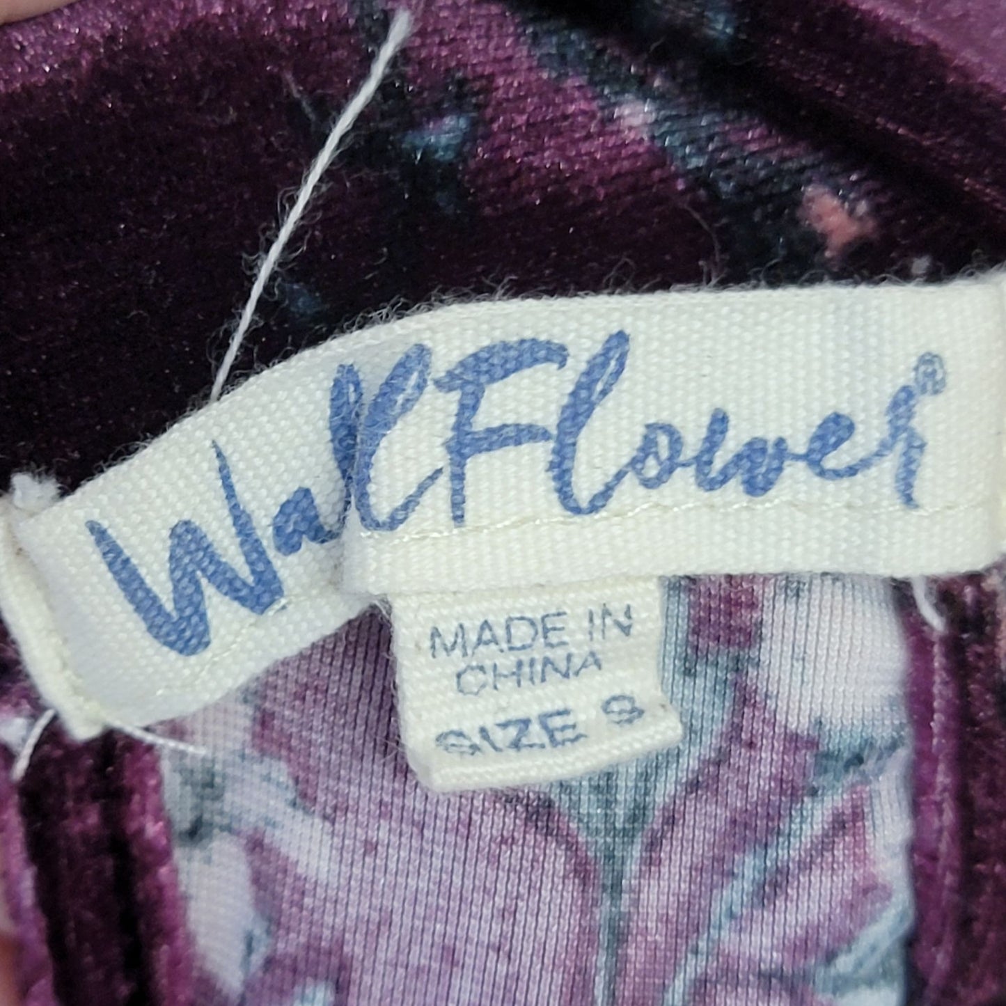 Wallflower Vintage 90s Floral Velvet Tank Women Small Shirt