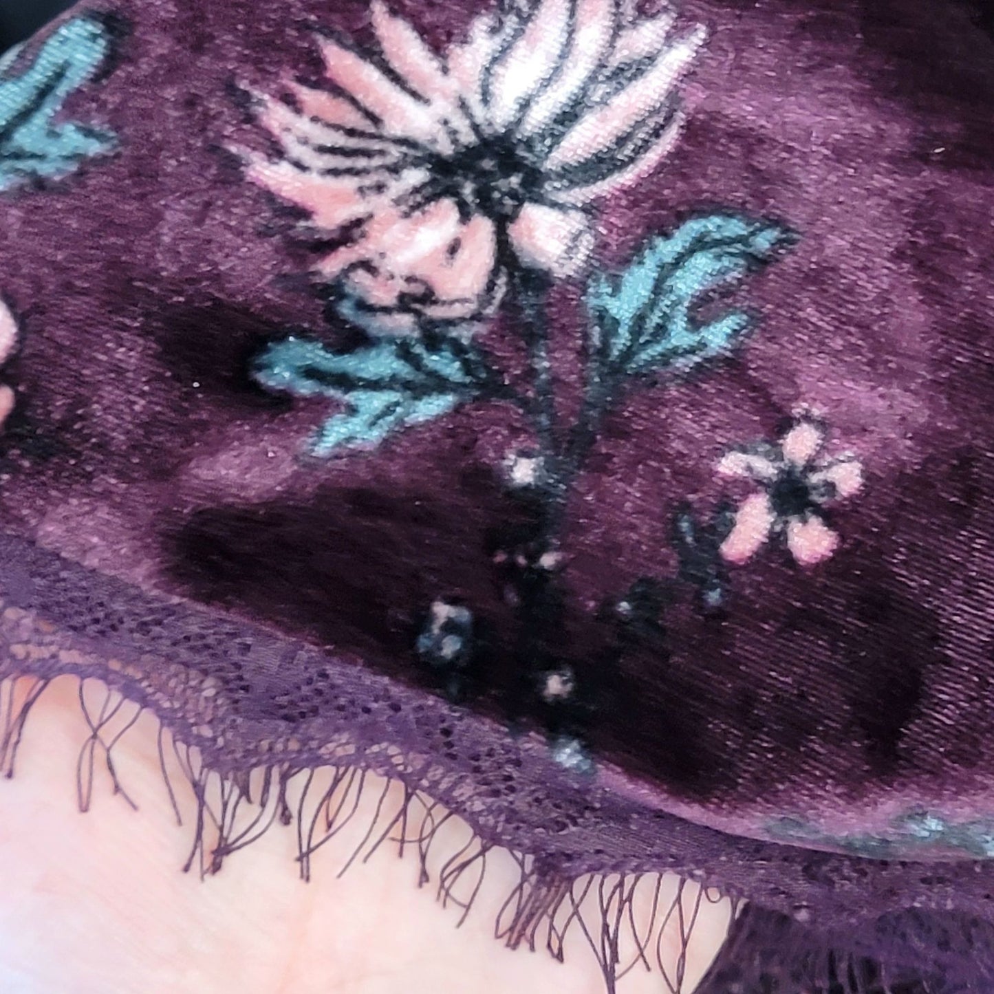 Wallflower Vintage 90s Floral Velvet Tank Women Small Shirt