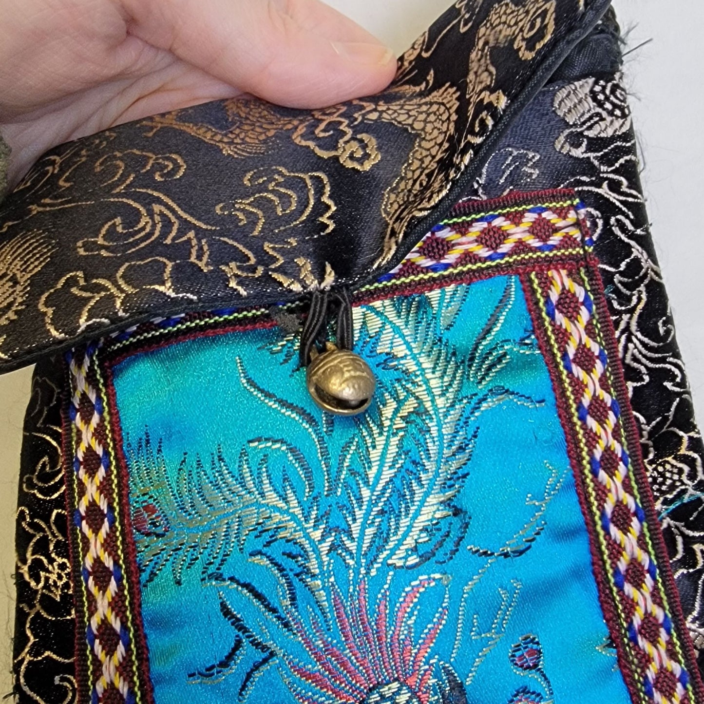 Vintage 90s Small Satin Envelope Bag Crossbody Purse Formal