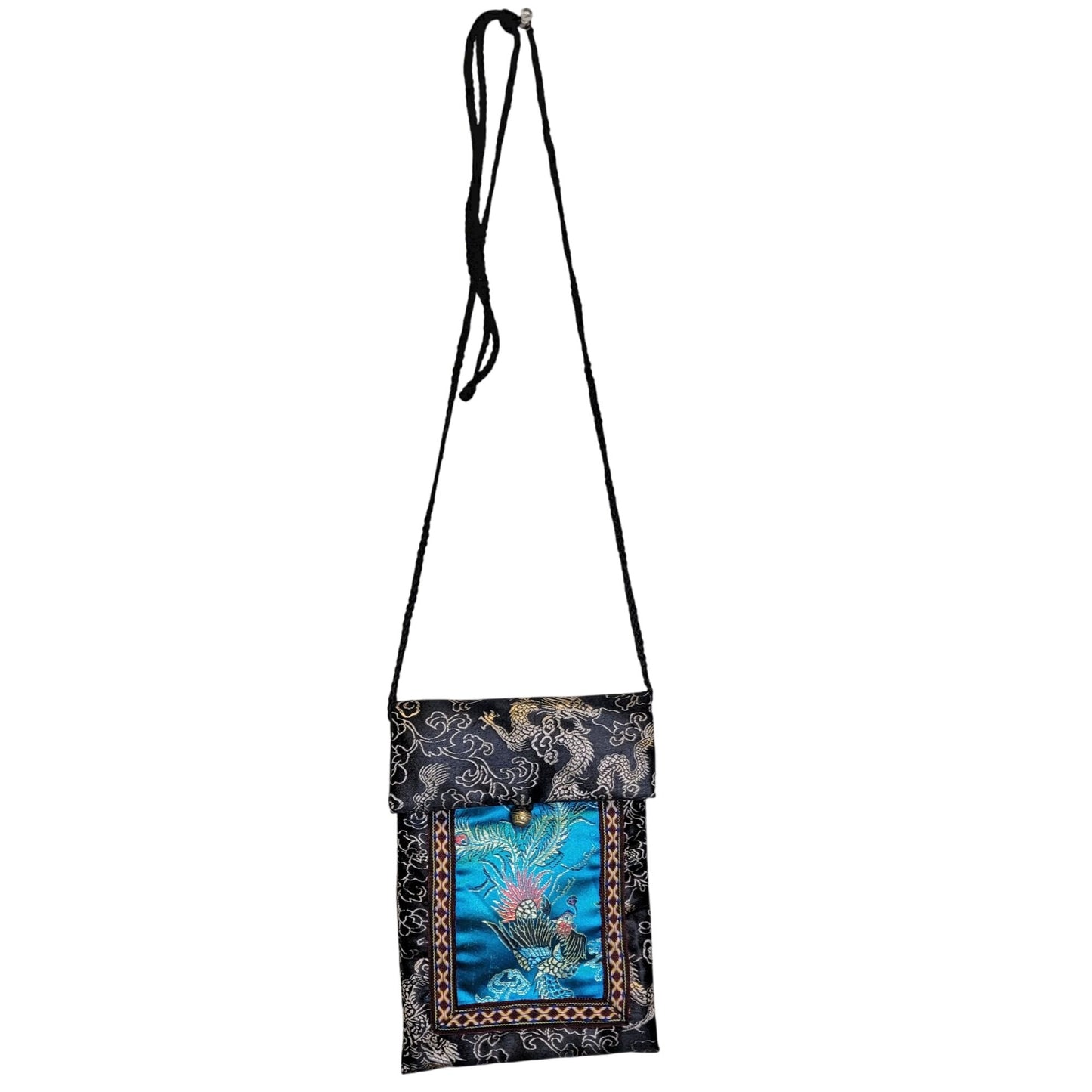 Vintage 90s Small Satin Envelope Bag Crossbody Purse Formal