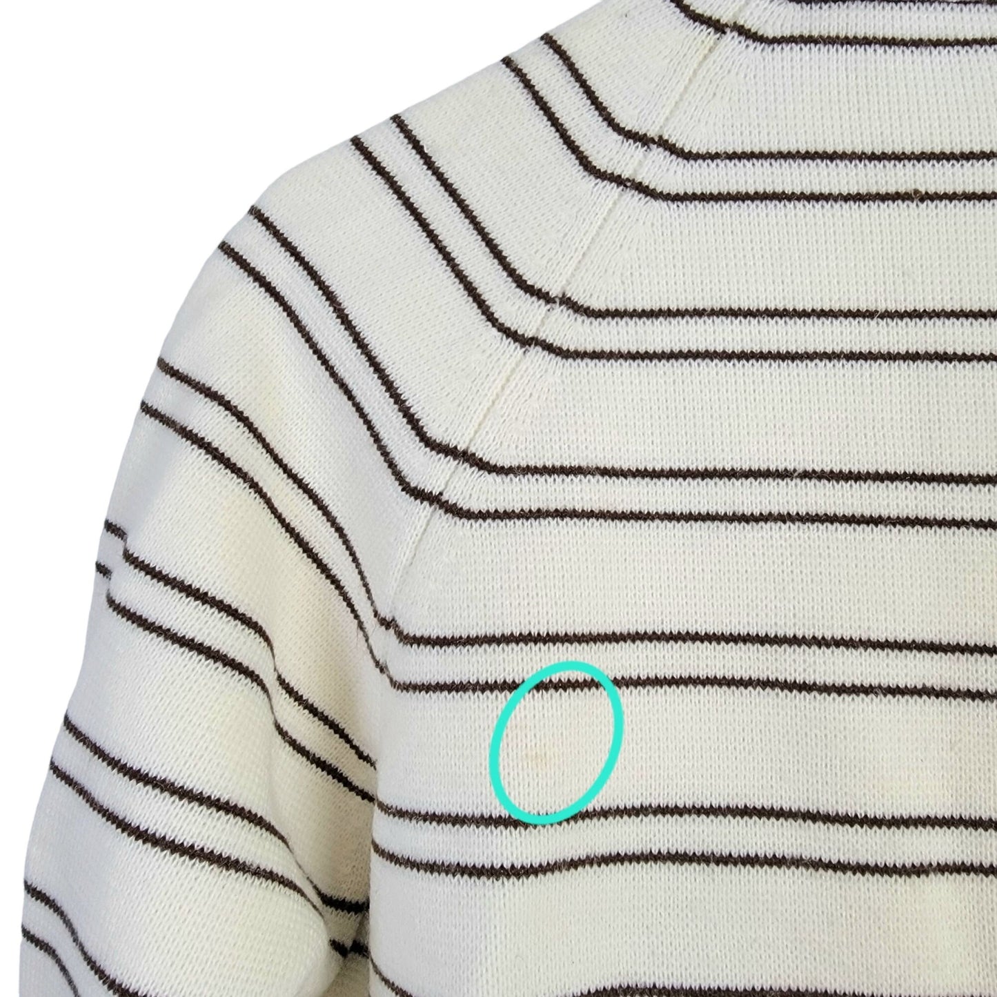 Vintage 70s Stripe Cardigan Sweater Women Medium Blazer Jacket Cream Brown