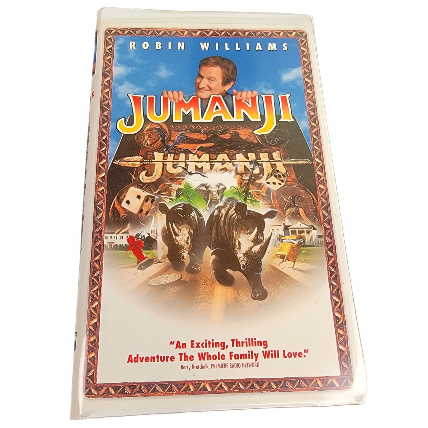 Jumanji Vintage 90s VHS Movie Tape Plastic Clamshell Case