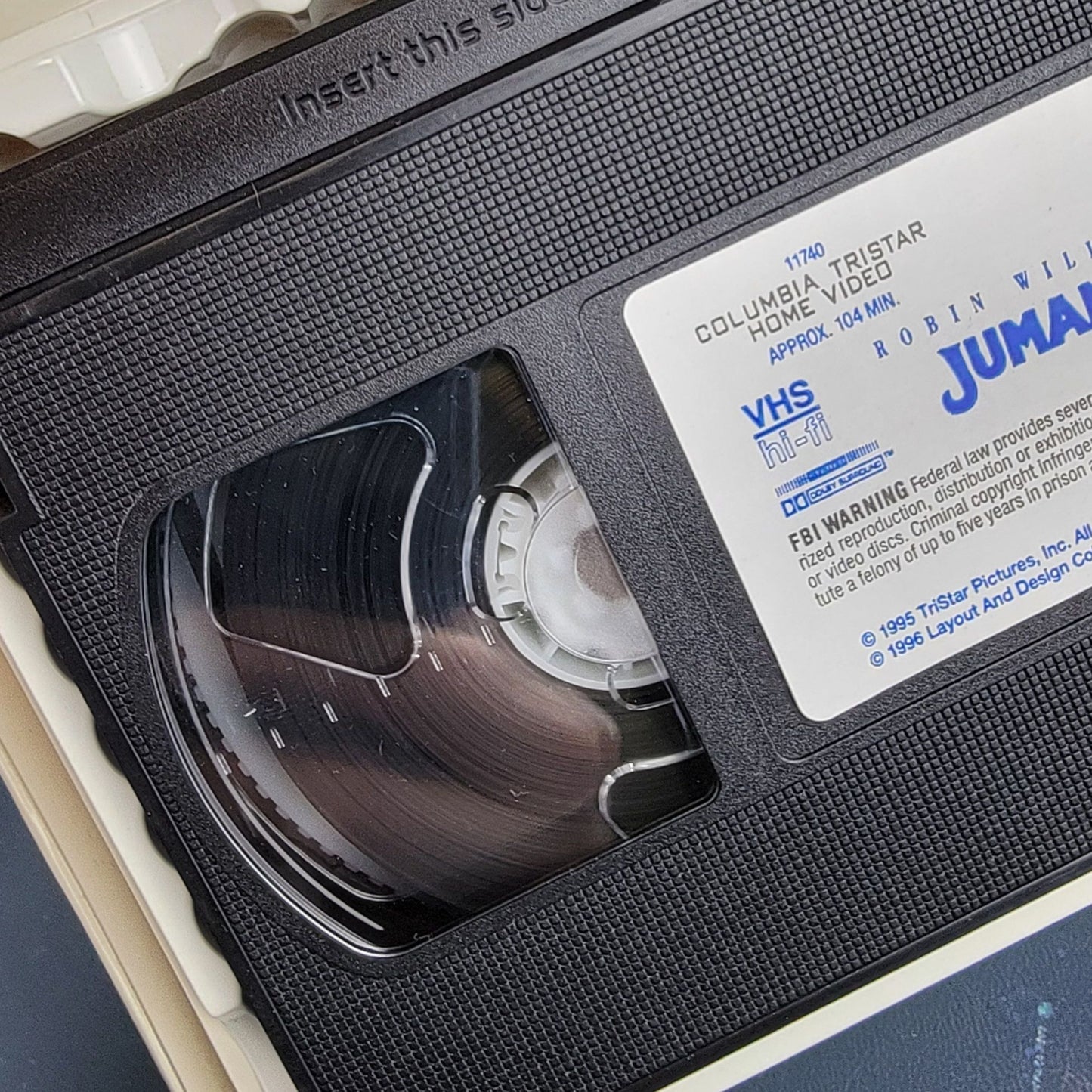 Jumanji Vintage 90s VHS Movie Tape Plastic Clamshell Case