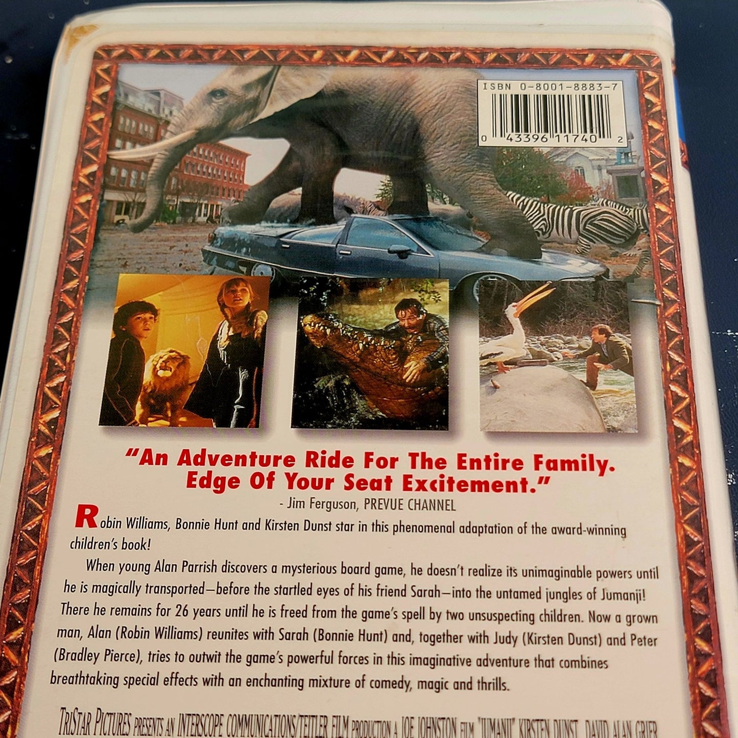Jumanji Vintage 90s VHS Movie Tape Plastic Clamshell Case