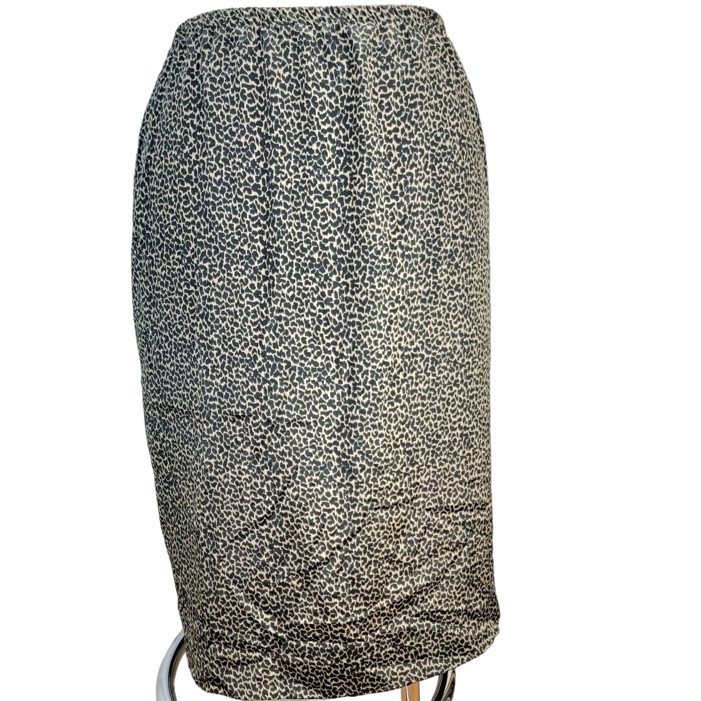 Vintage 70s Animal Print Set Women Plus 22 Black Gold Blouse Top Skirt