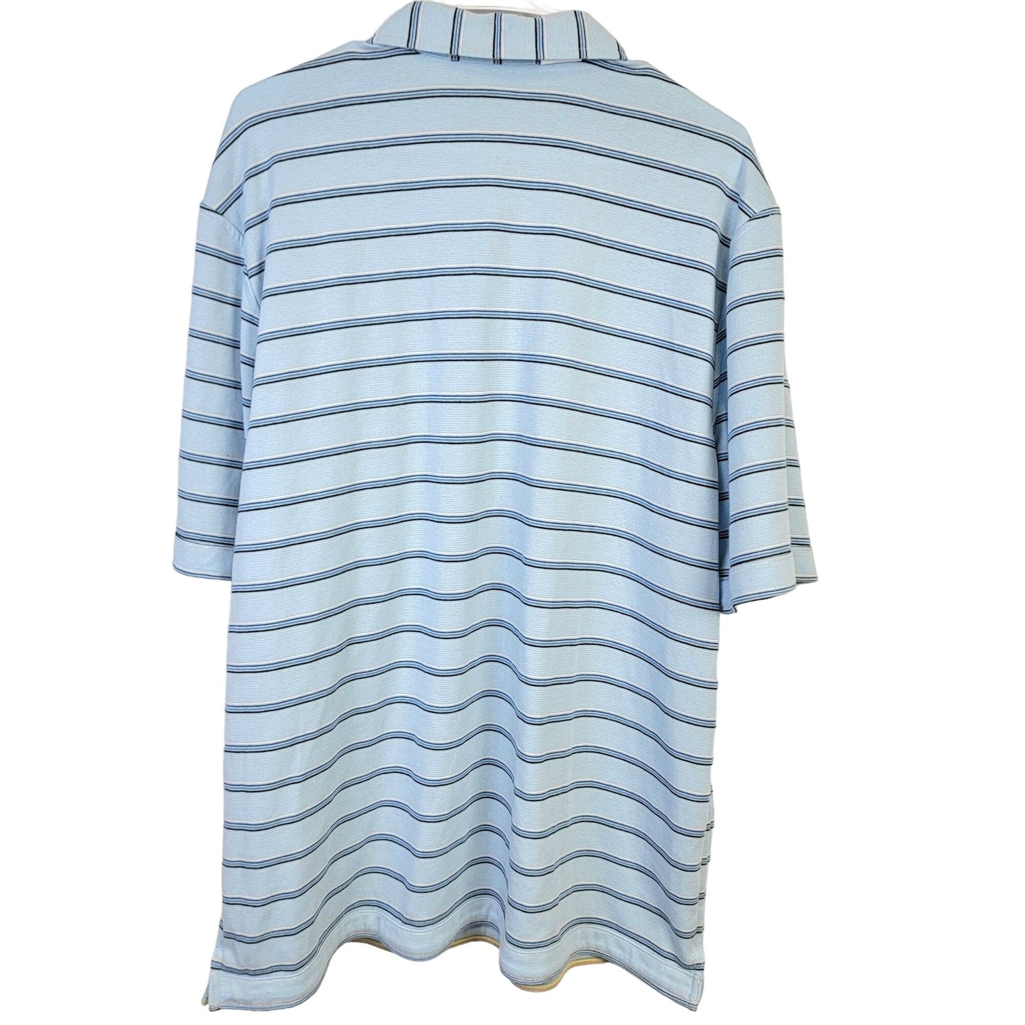 Vintage 90s Reversible Stripe Polo Shirt Men XL Button Top Preppy Formal Spring