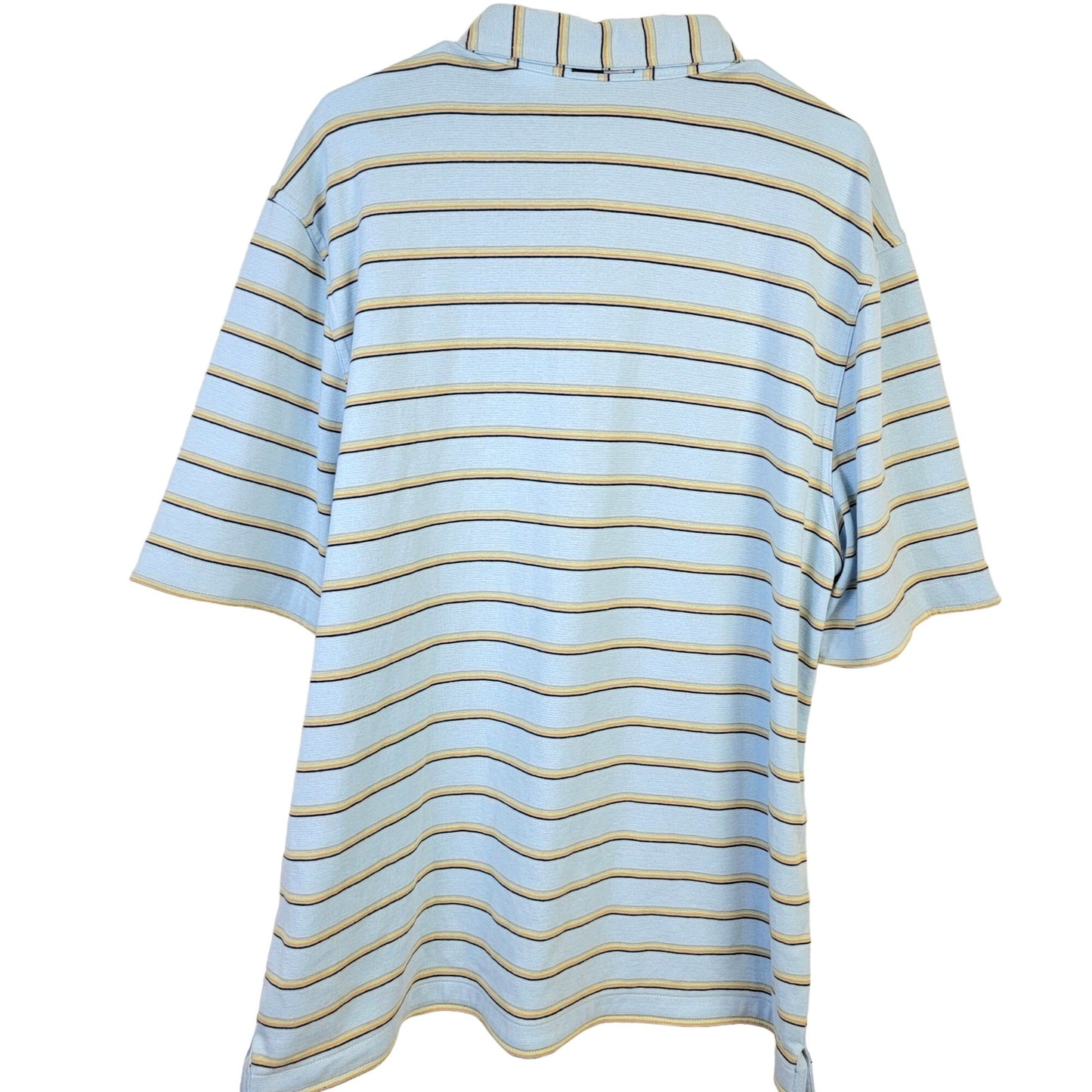 Vintage 90s Reversible Stripe Polo Shirt Men XL Button Top Preppy Formal Spring
