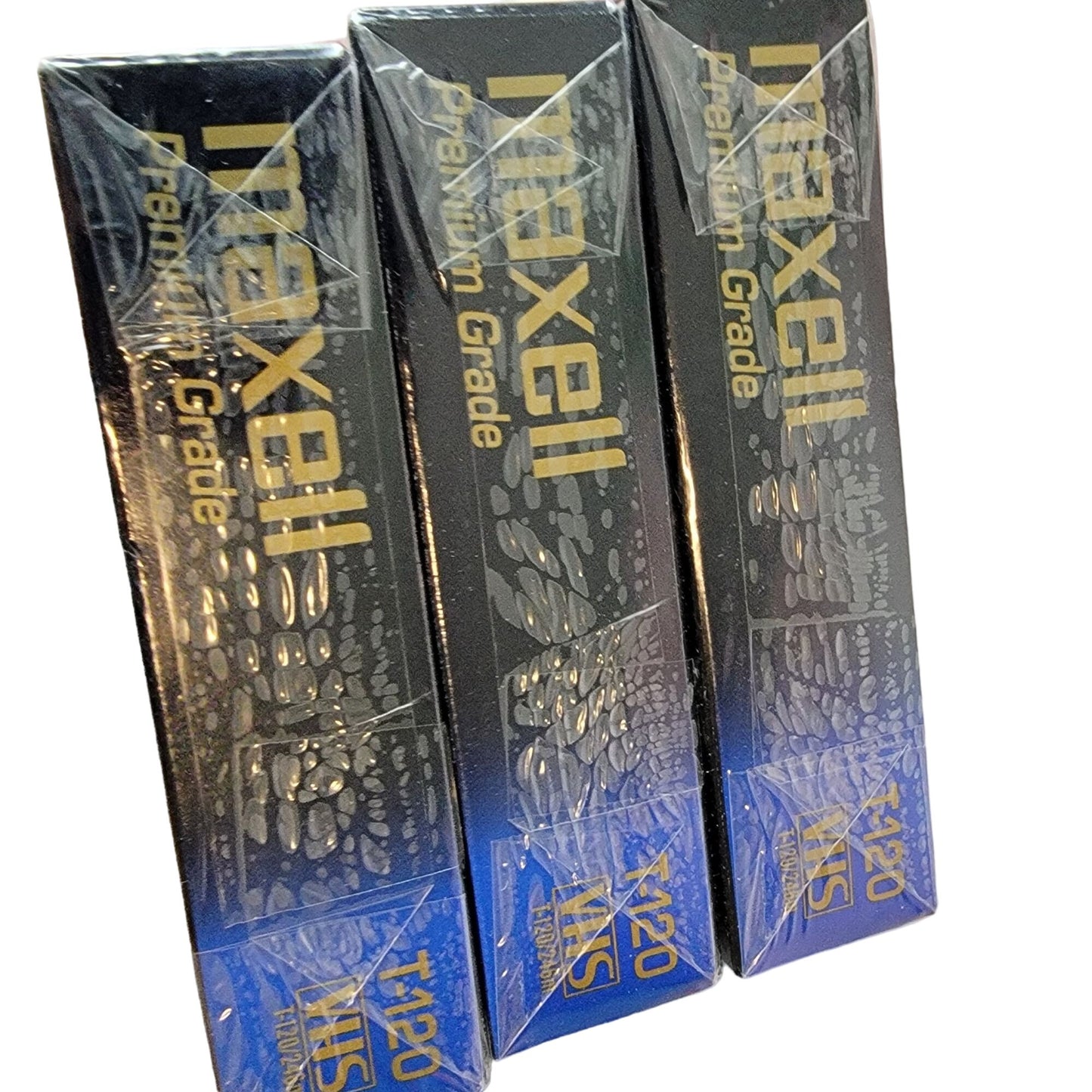 Maxell Vintage 90s Sealed Blank VHS Tape New Media Video Home Movie Lot of 3