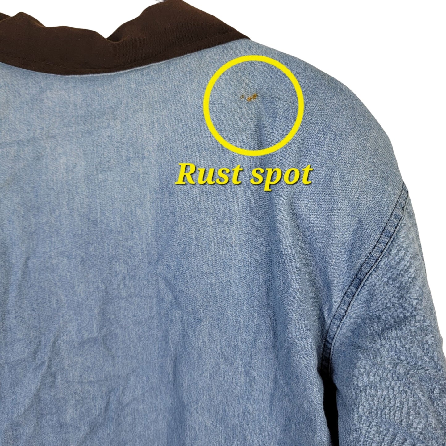 Vintage 90s Embroidered Denim Shirt Women Large
