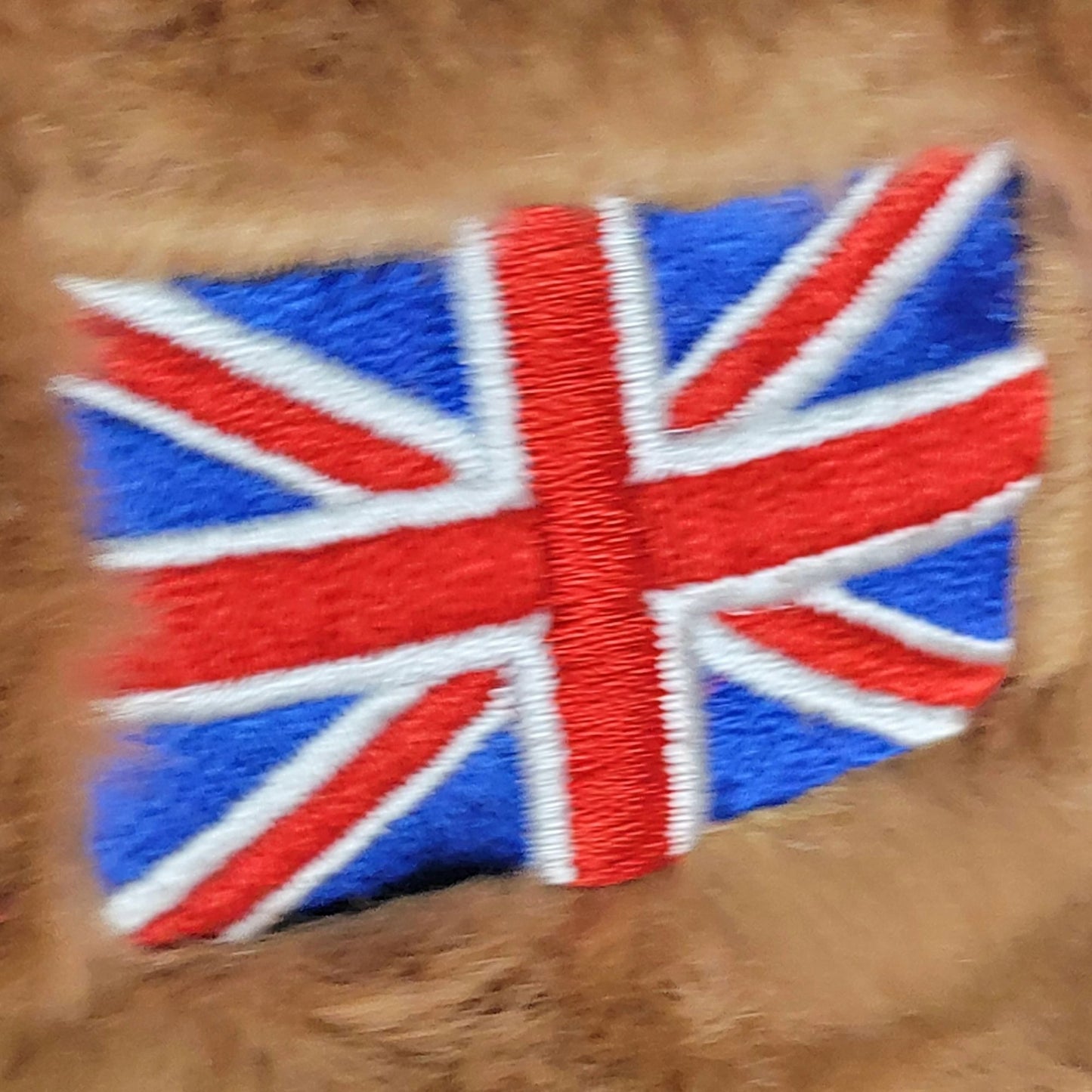 Vintage Ty Beanie Buddies Britannia Bear Large Brown Union Jack Stuffed Animal