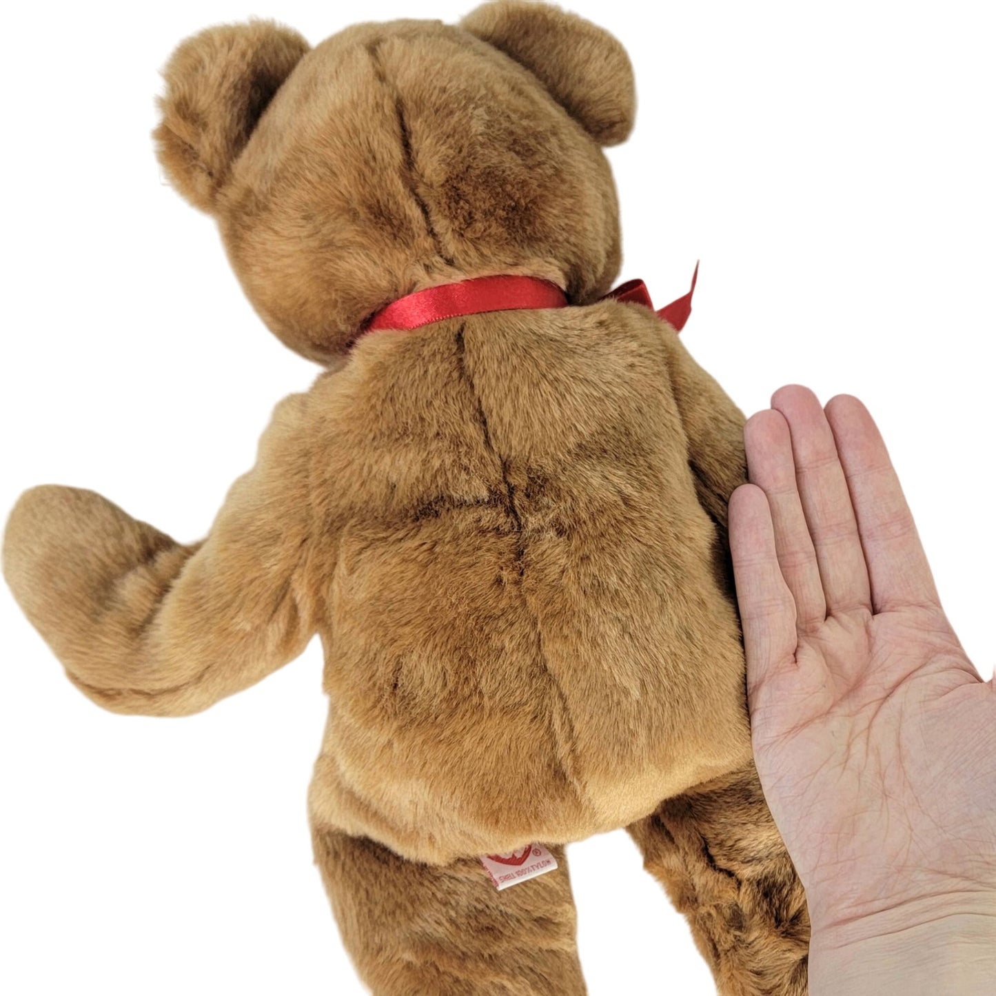 Vintage Ty Beanie Buddies Britannia Bear Large Brown Union Jack Stuffed Animal