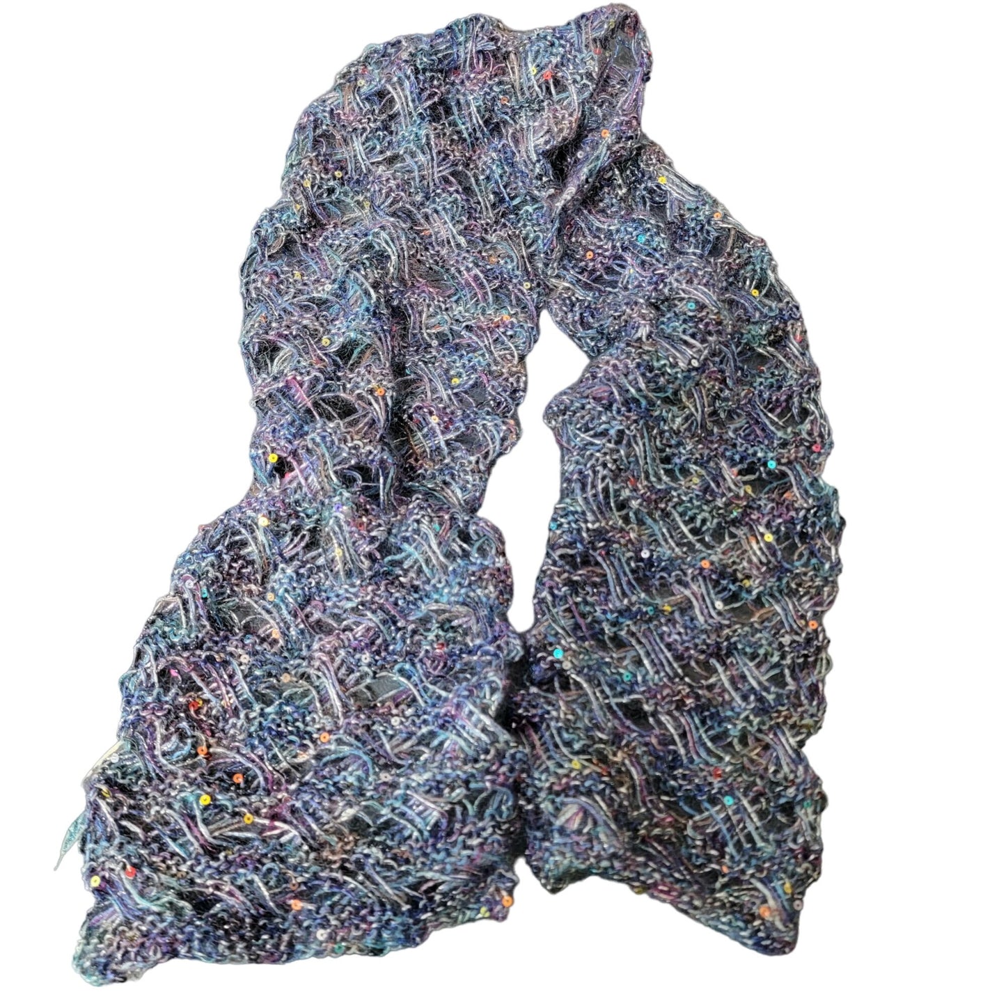 Scarf Lot Women Winter Accessories Handmade Sequin Crochet Knit Metallic Spring