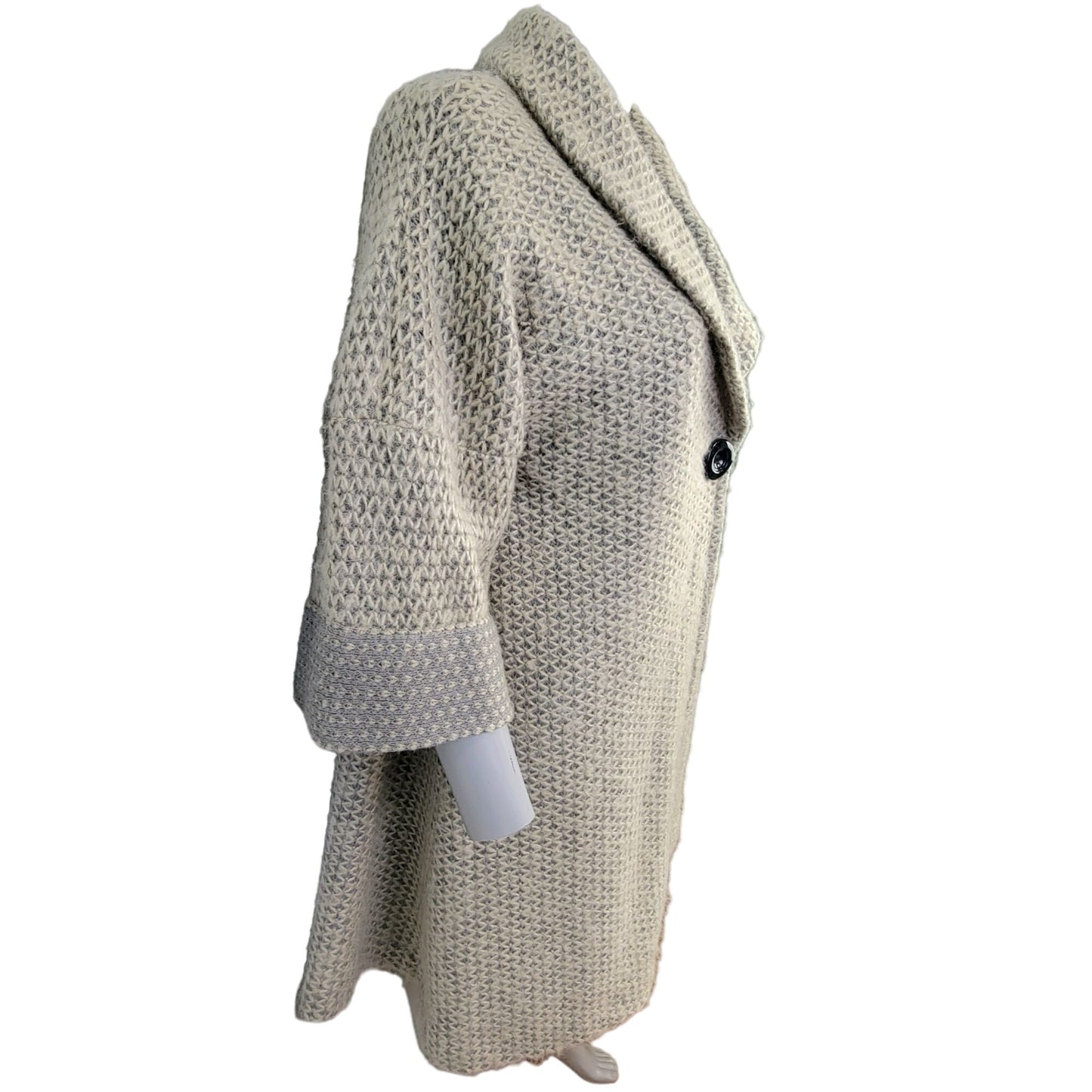 Avalin Knitwear Wool Sweater Swing Jacket Women Medium Gray