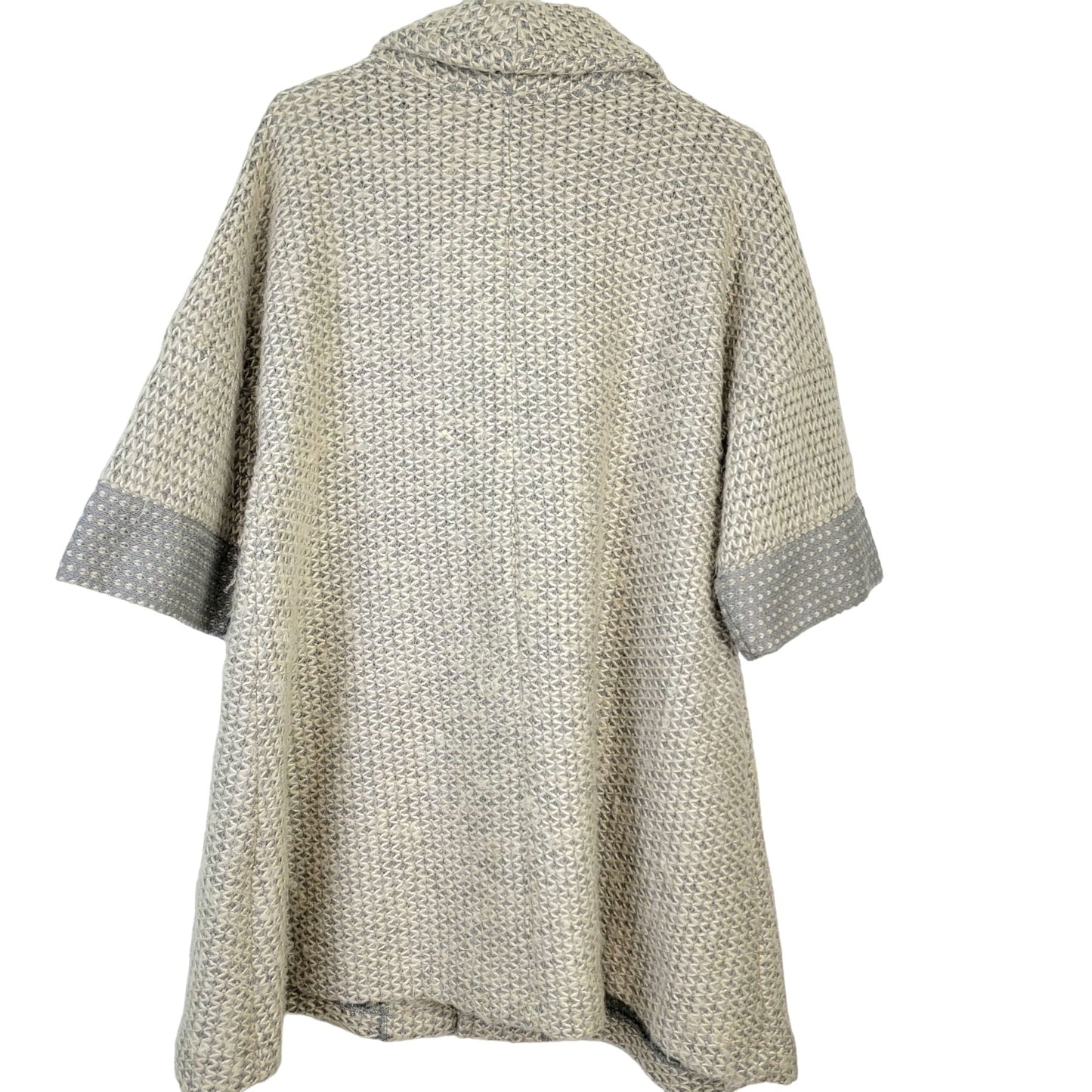 Avalin Knitwear Wool Sweater Swing Jacket Women Medium Gray