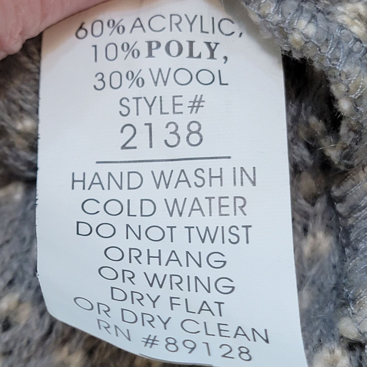 Avalin Knitwear Wool Sweater Swing Jacket Women Medium Gray