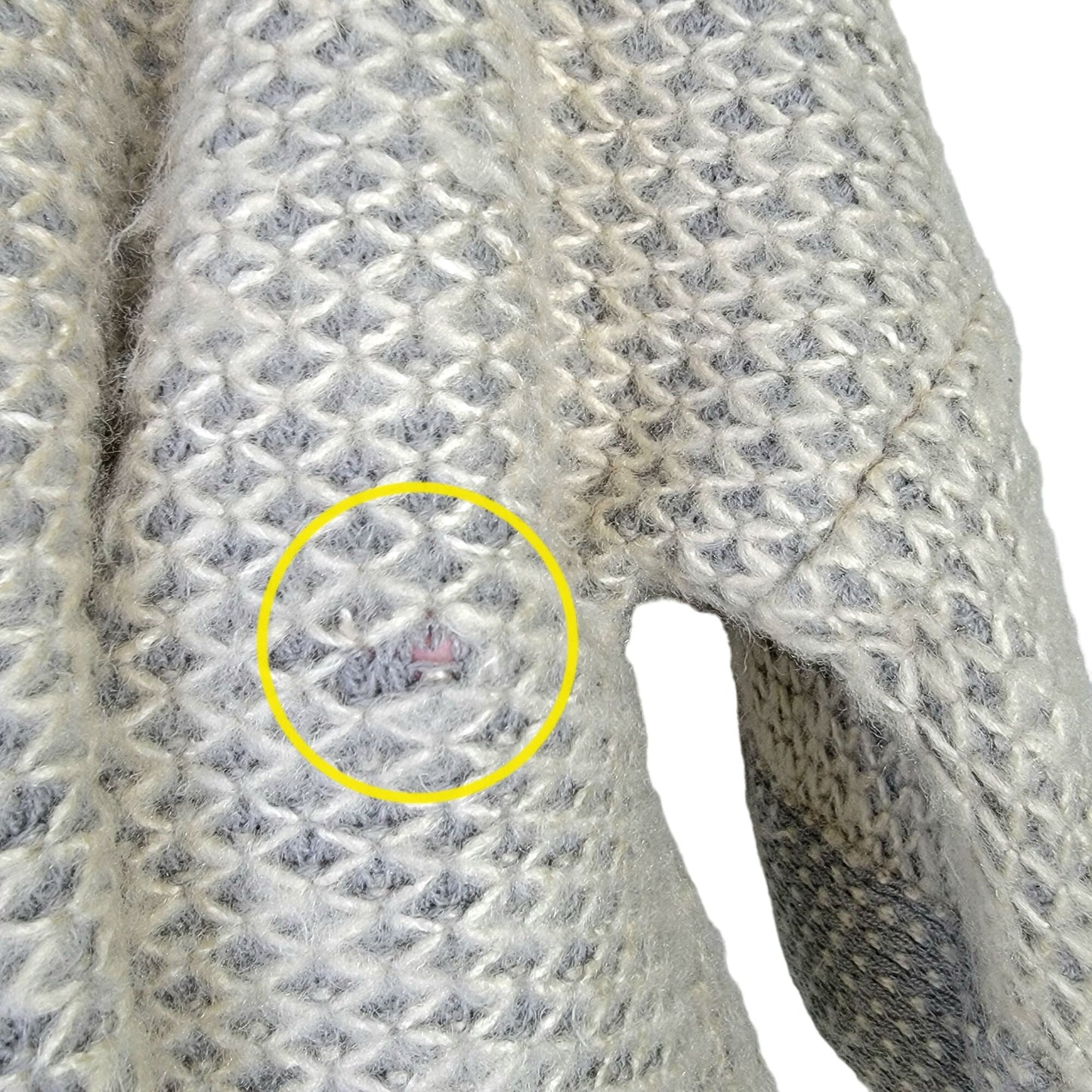 Avalin Knitwear Wool Sweater Swing Jacket Women Medium Gray