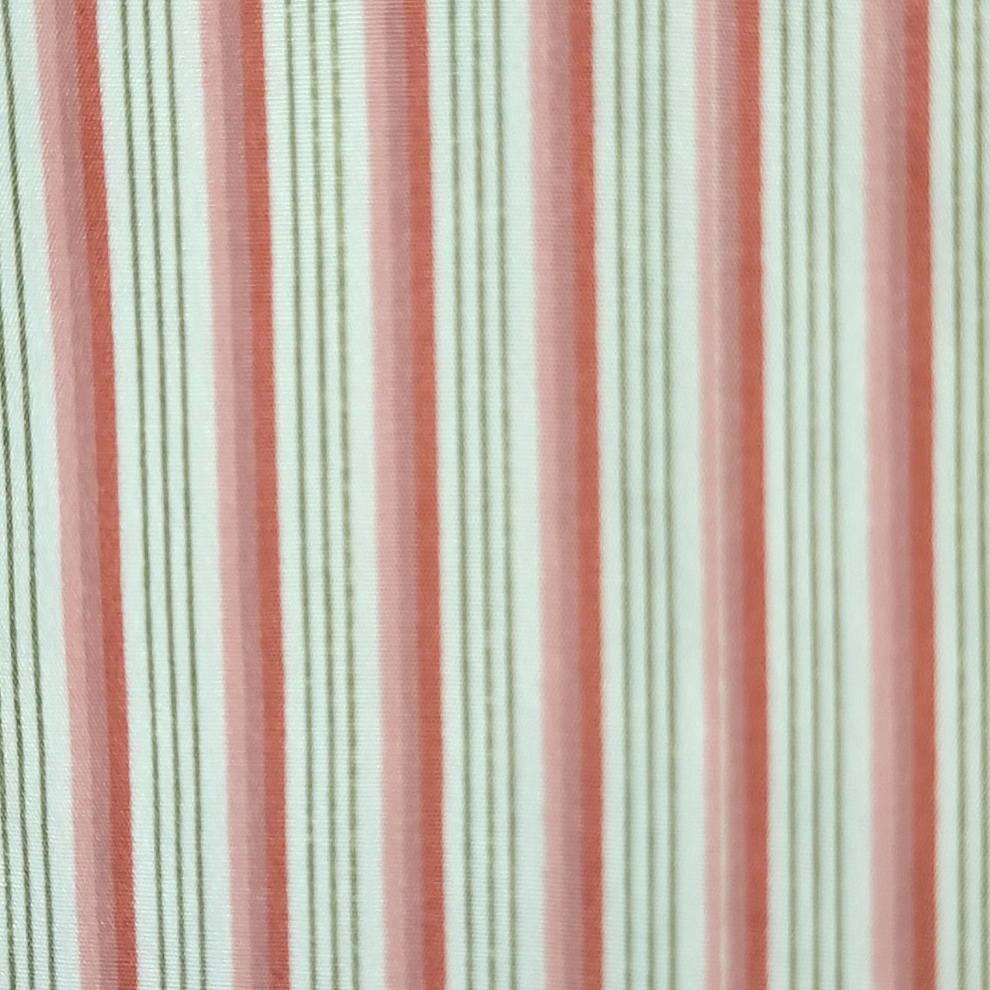 Vintage 70s Stripe Blouse Women 14 Button Shirt Roll Tab Sleeve Top Red Green