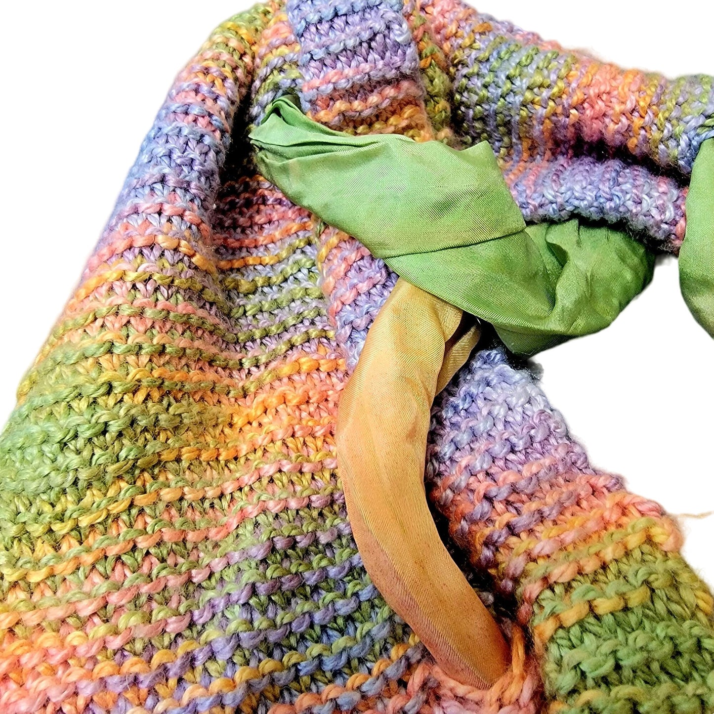 Colorful Scarf Women Winter Accessories Handmade Mixed Fabric Pink