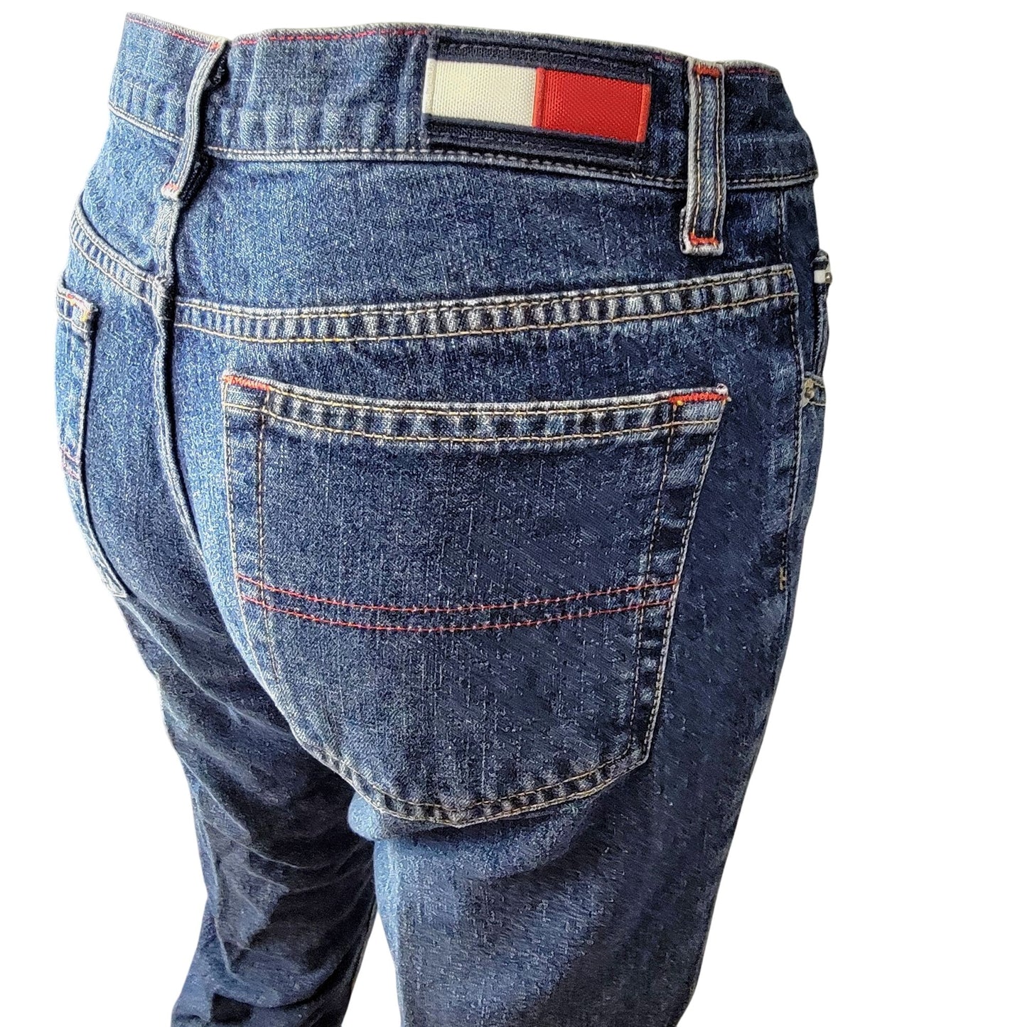 Tommy Hilfiger Jeans Vintage Y2K Women 5 28 Straight Leg Capris Crop Dark Denim