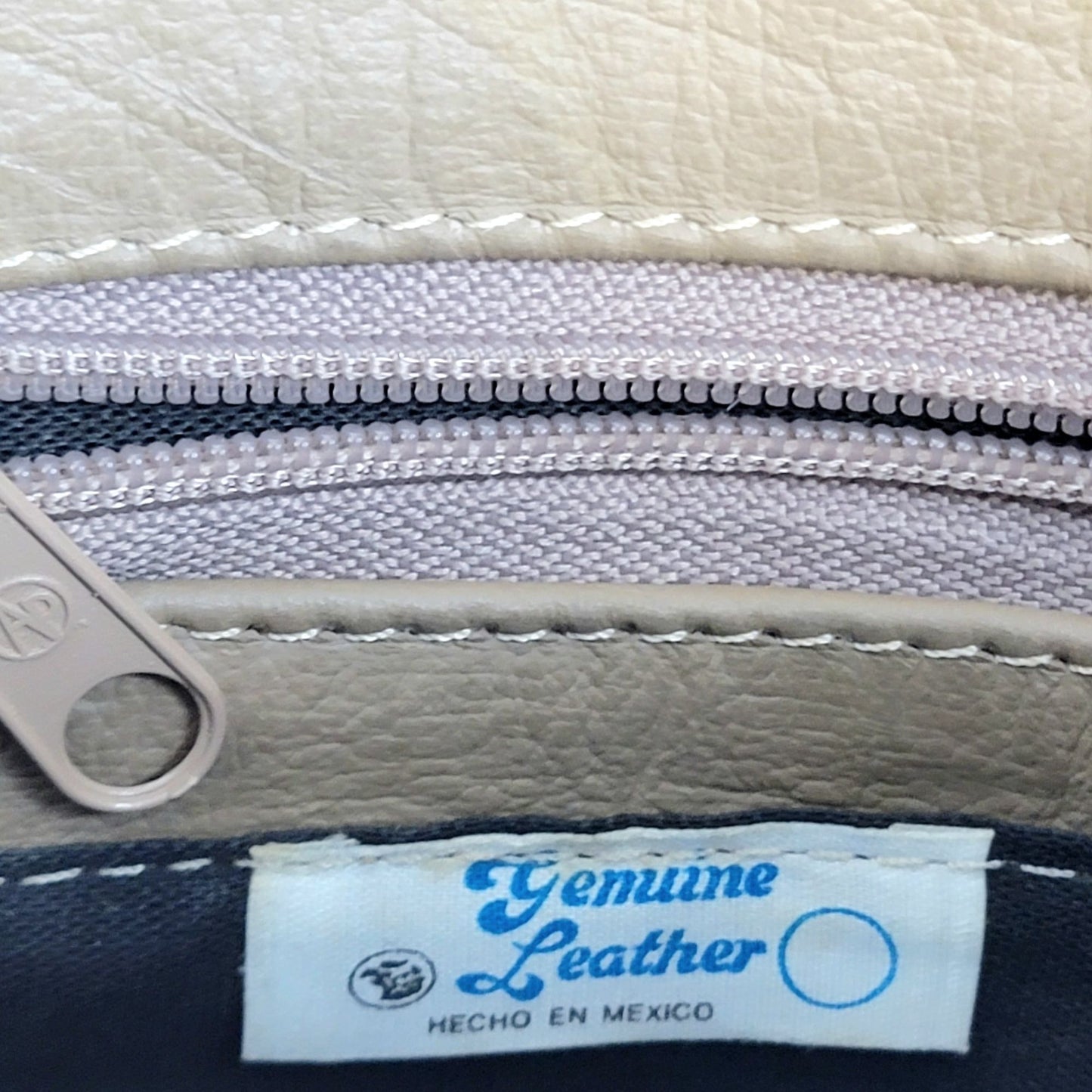 Vintage Leather Shoulder Bag Fold Over Snap Button Purse Tan 90s