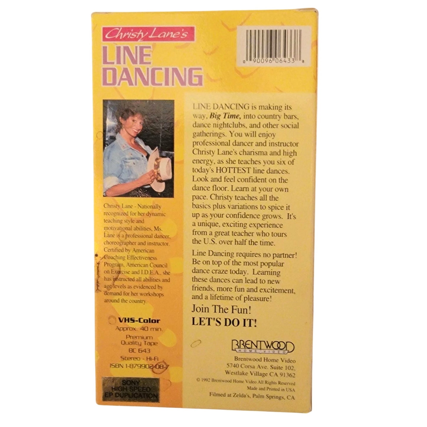 Vintage 90s How to Line Dancing VHS Movie Tape Exercise Dance Instruction Country