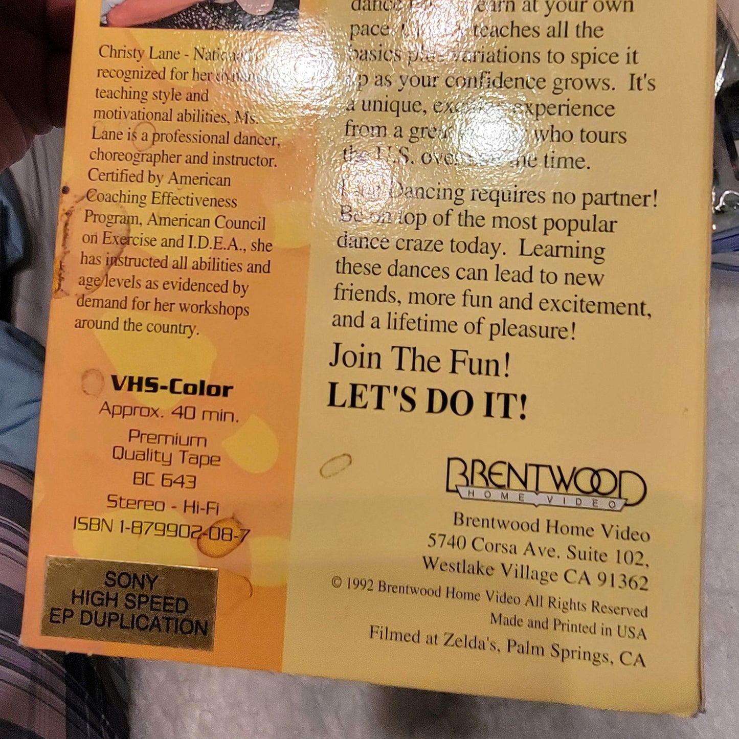 Vintage 90s How to Line Dancing VHS Movie Tape Exercise Dance Instruction Country