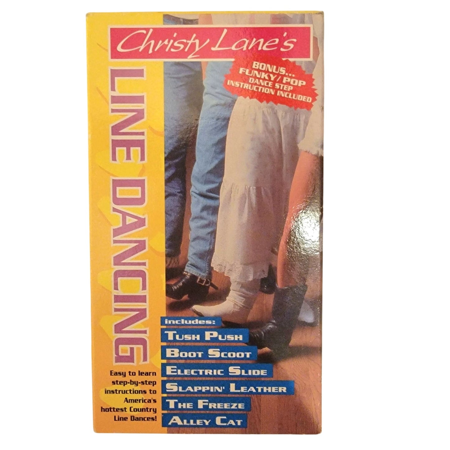 Vintage 90s How to Line Dancing VHS Movie Tape Exercise Dance Instruction Country