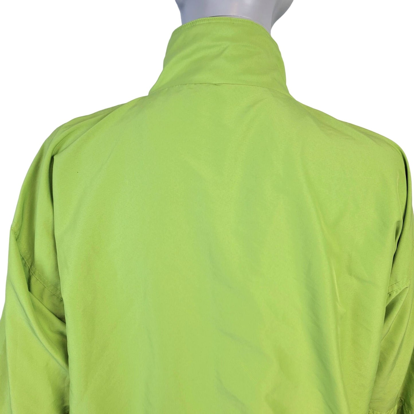 Vintage 90s Quilted Windbreaker Jacket Women Small Green