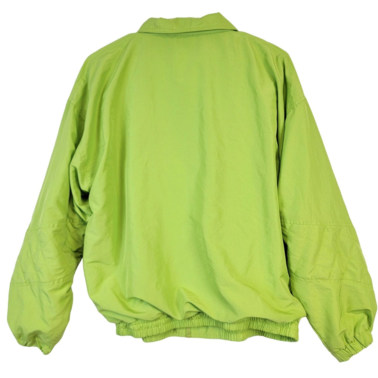 Vintage 90s Quilted Windbreaker Jacket Women Small Green